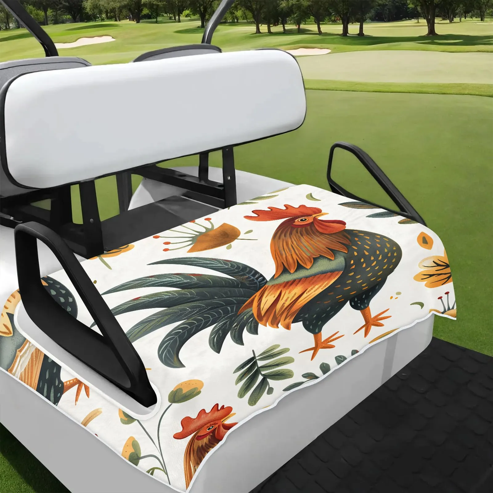 Tiveruda Golf Cart Seat Cover for Double Seats, 51 x 31 in