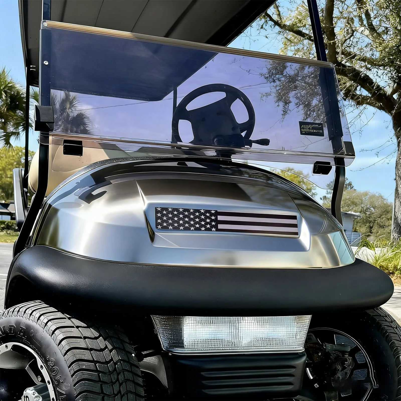 Emeland Club Car Precedent American Flag Name Plate