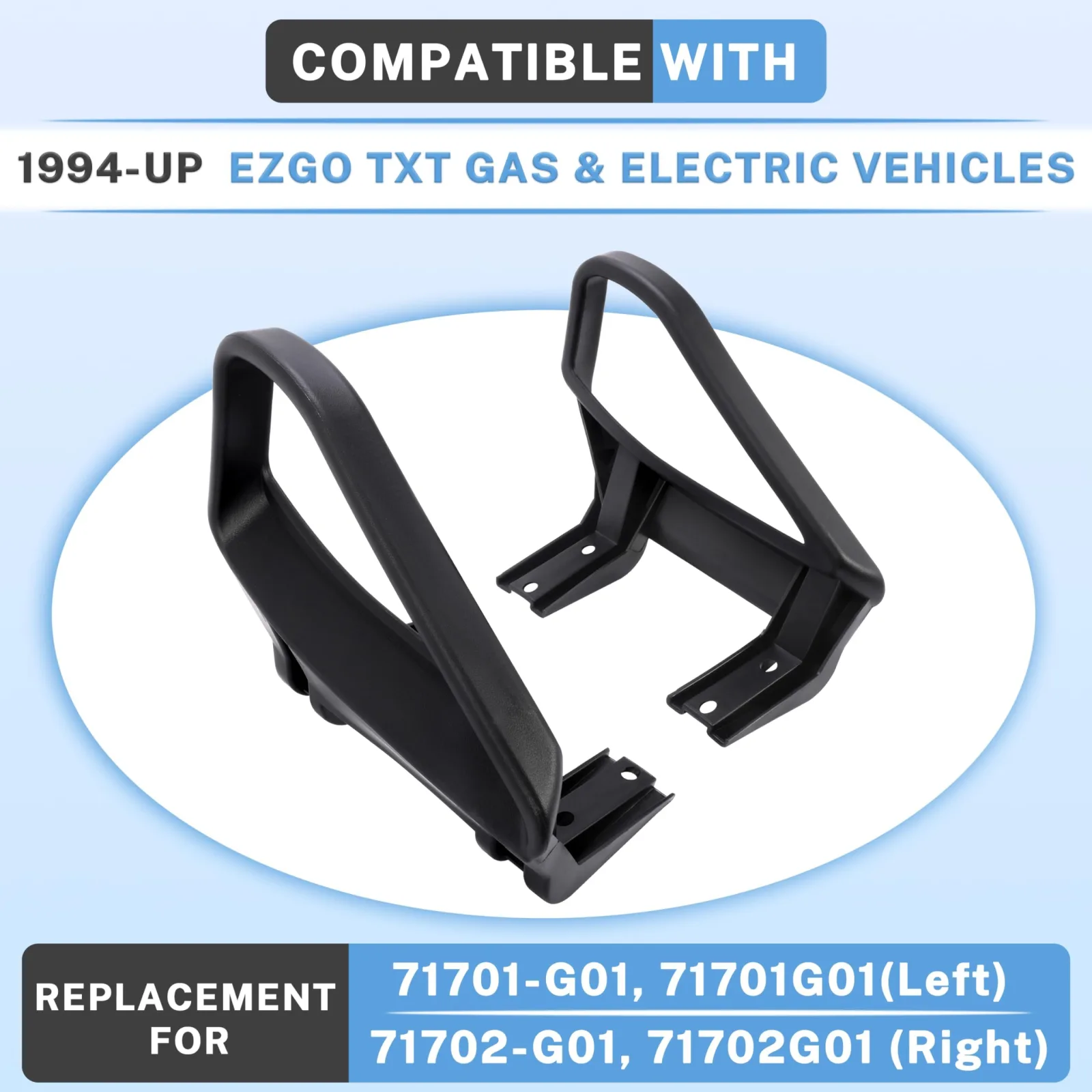 HECASA Seat Handle Pair for 1994+ E-Z-GO TXT image 2