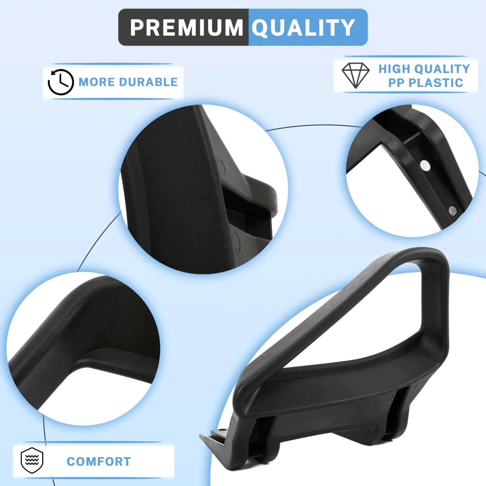HECASA Seat Handle Pair for 1994+ E-Z-GO TXT image 4