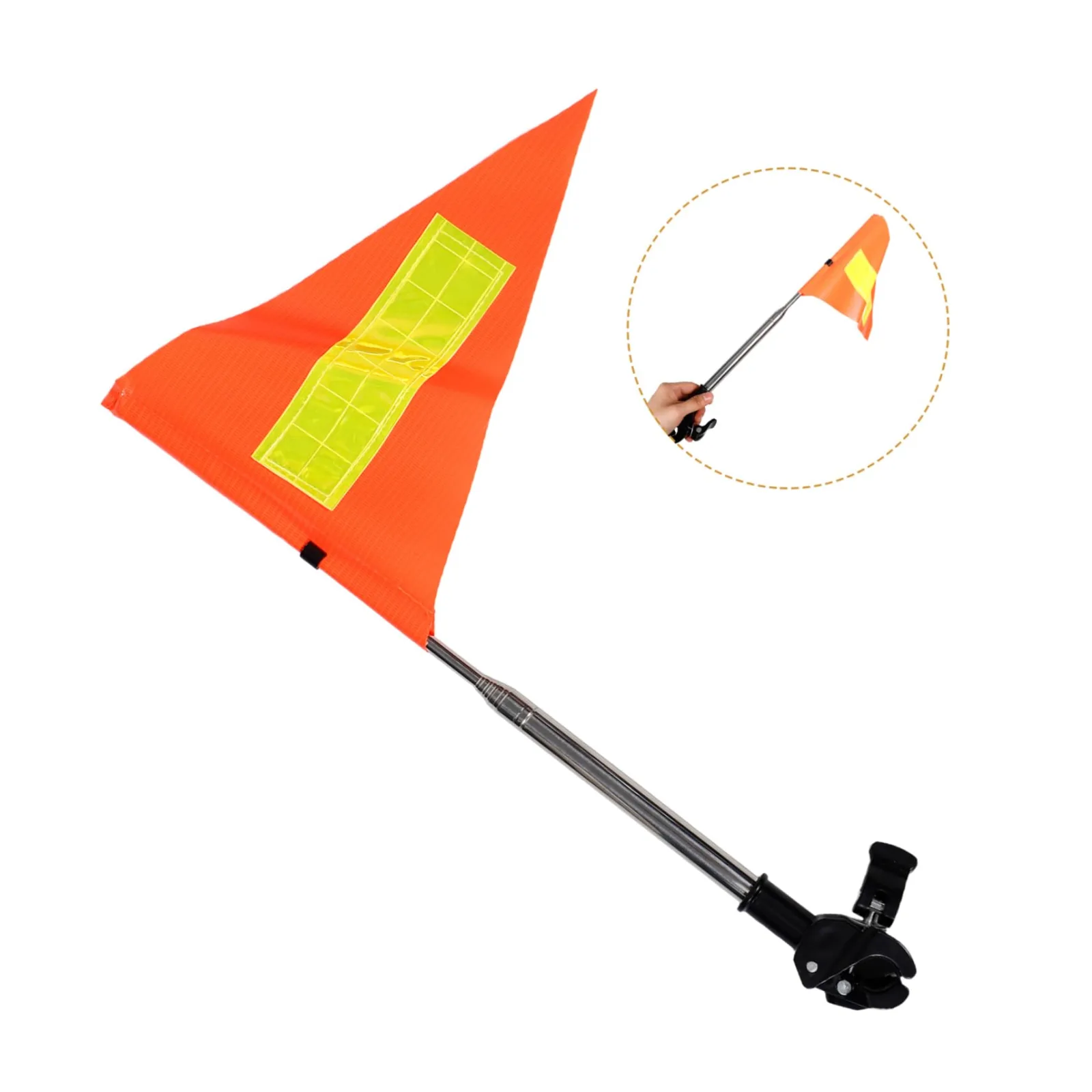 Cabilock Orange Reflective Telescopic Golf Cart Safety Flag image 4