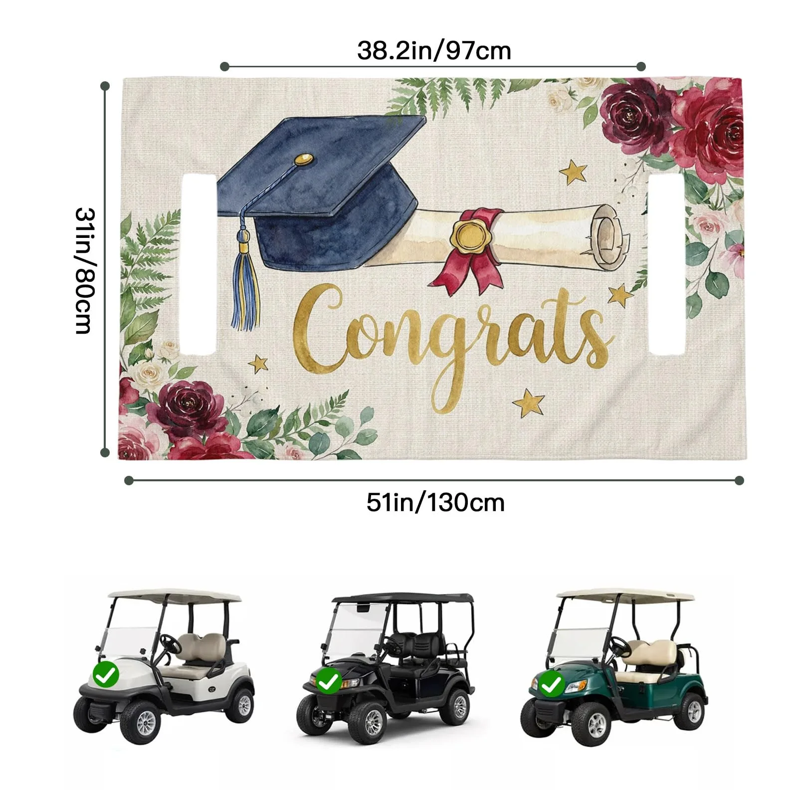Trosturdspn Golf Cart Seat Cover Towel Blanket, 51 x 31 in image 2