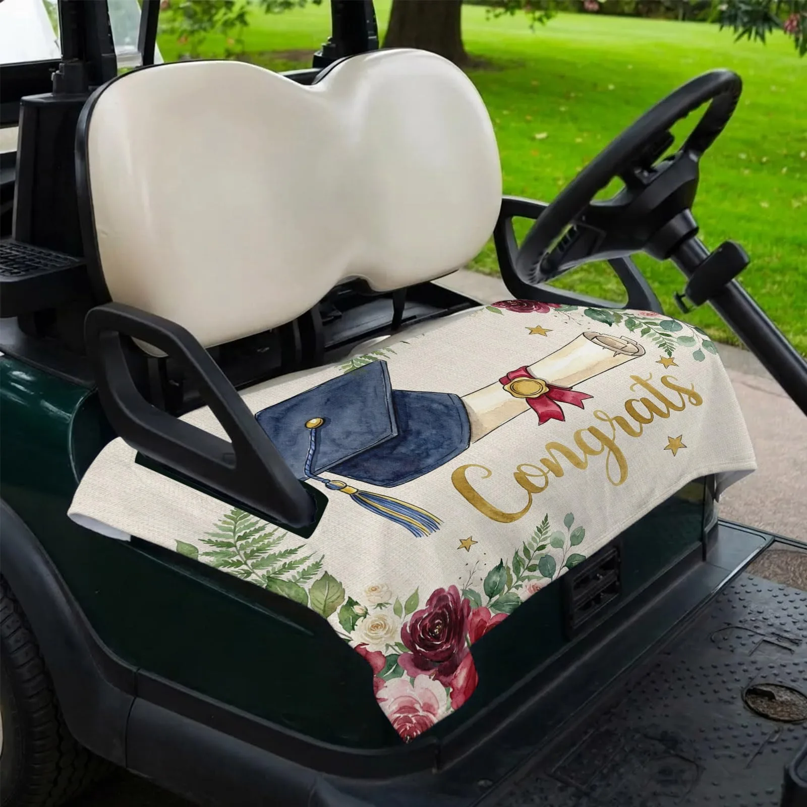 Trosturdspn Golf Cart Seat Cover Towel Blanket, 51 x 31 in