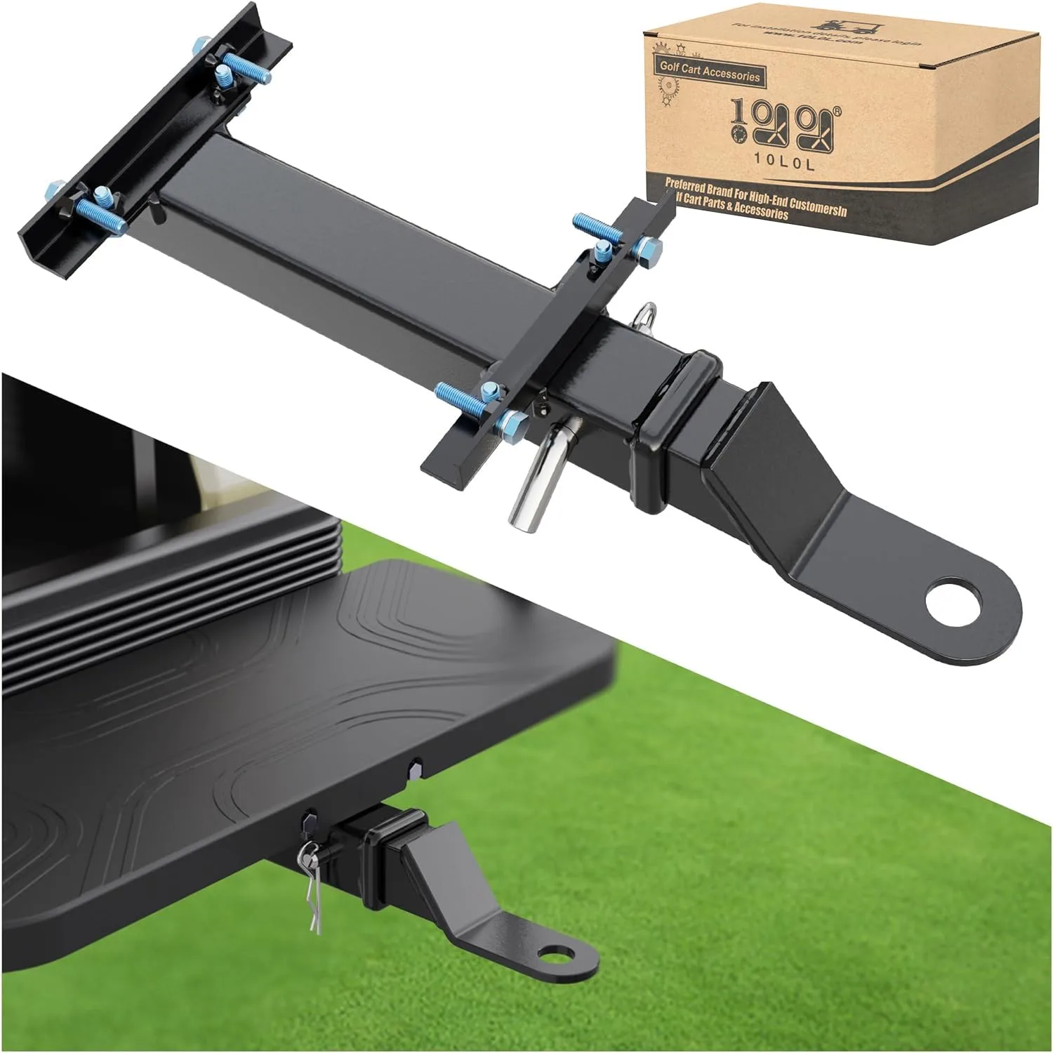 10L0L Golf Cart Trailer Hitch Kit, 2-Inch Receiver