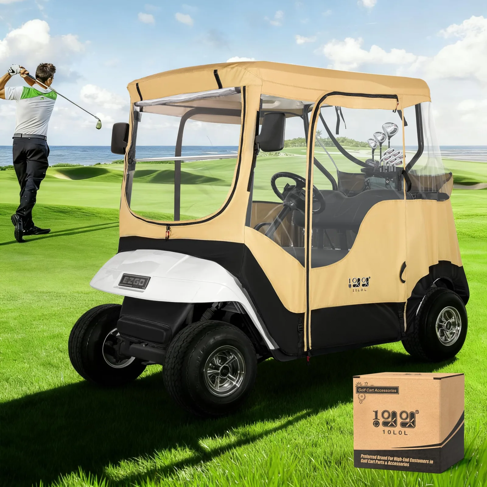 10L0L Golf Cart Enclosure for E-Z-GO TXT & RXV