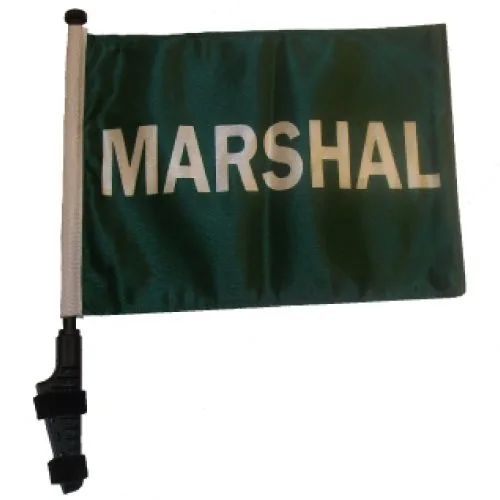 SSP Flags Marshal Golf Cart Flag with EZ On & Off Bracket