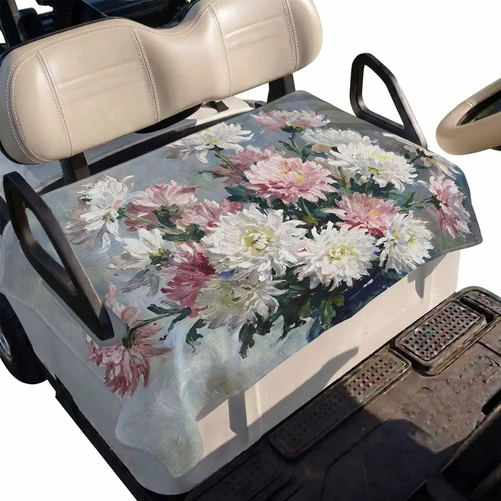 DecorLovee Floral Golf Cart Seat Cover, 51 x 31 Inch