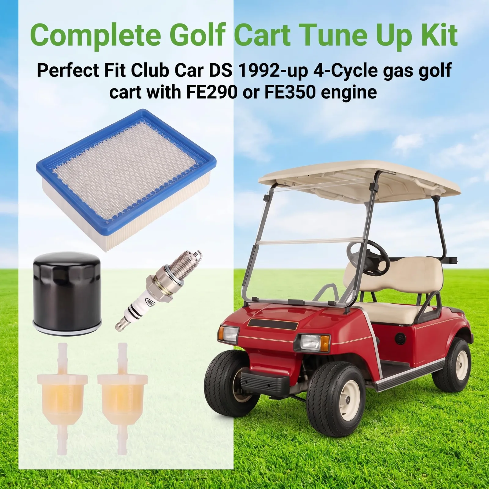 10L0L Tune-Up Kit for Club Car DS Gas Golf Cart image 3