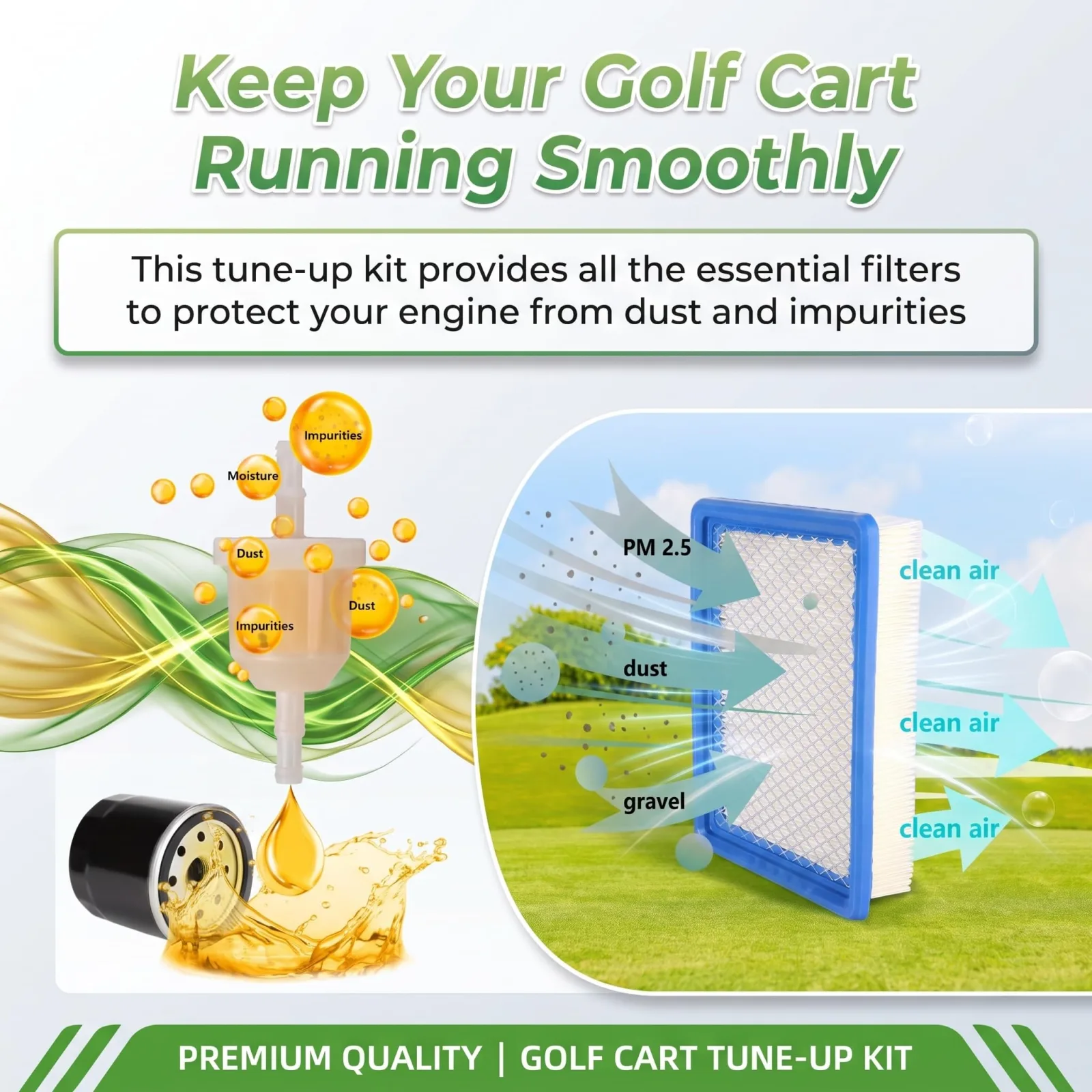 10L0L Tune-Up Kit for Club Car DS Gas Golf Cart image 4