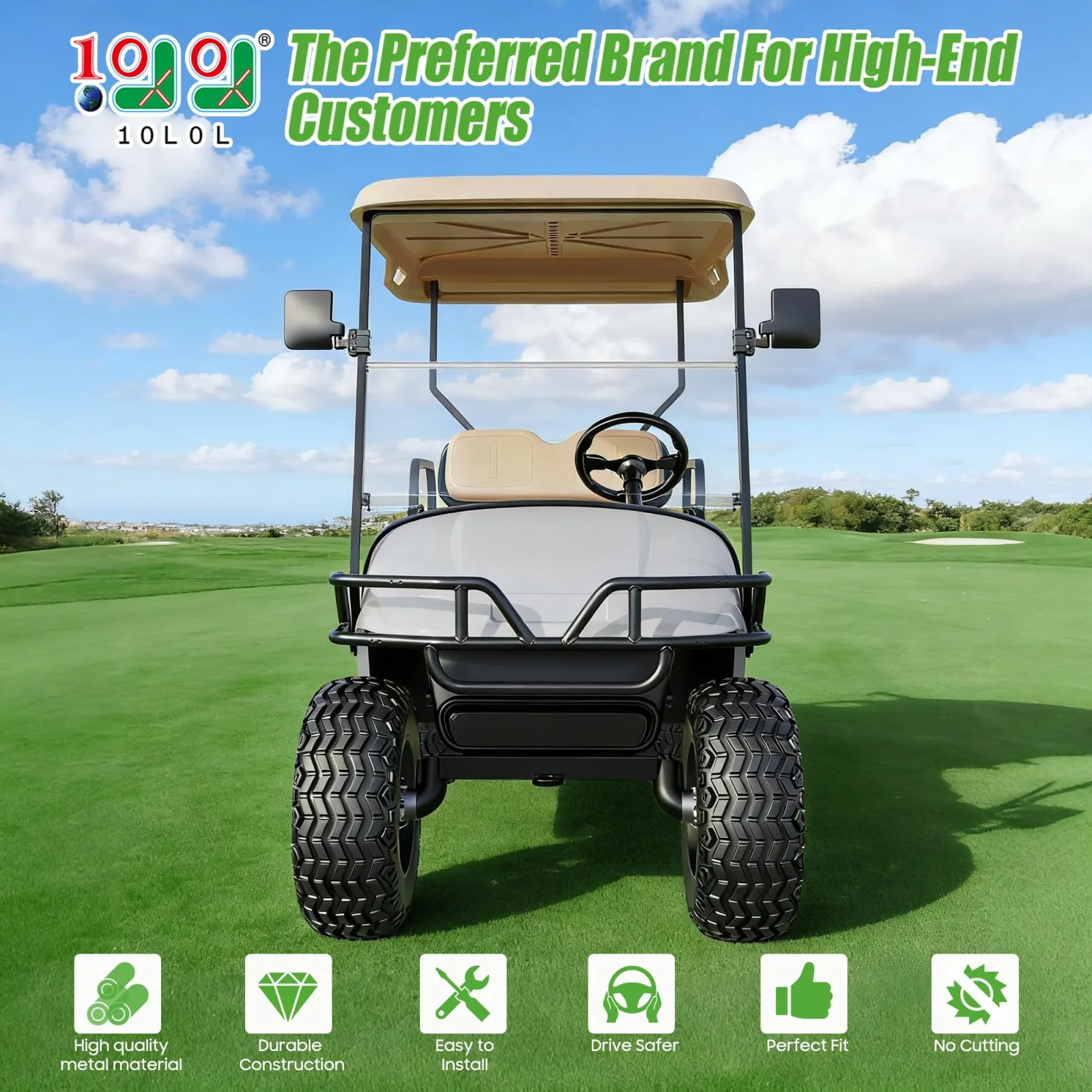 10L0L Front Bumper Brush Guard for E-Z-GO TXT image 2