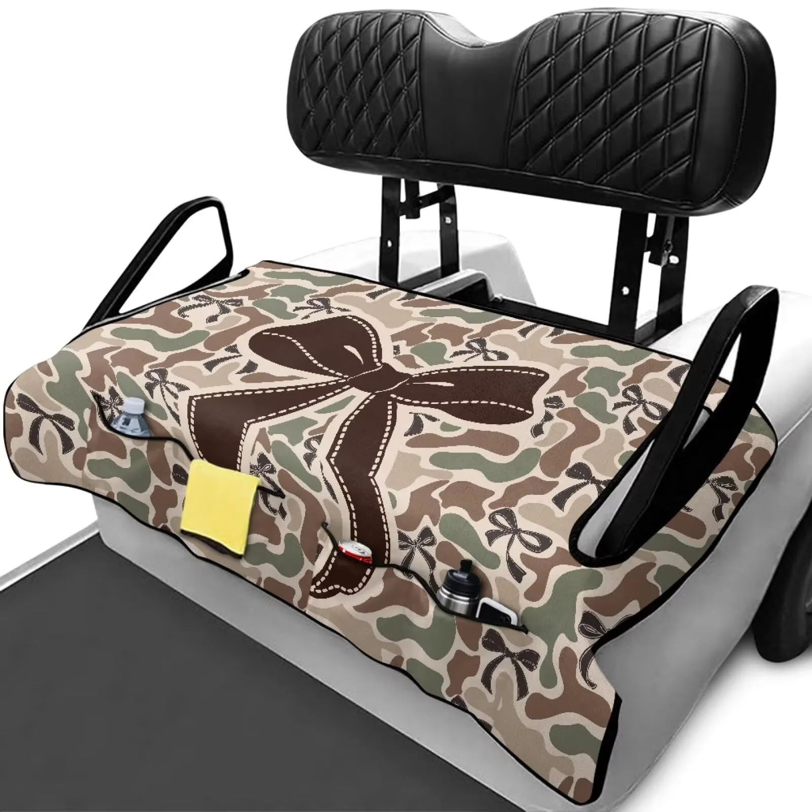 Knextrepoy CZC80 Golf Cart Seat Cover with Pockets image 2