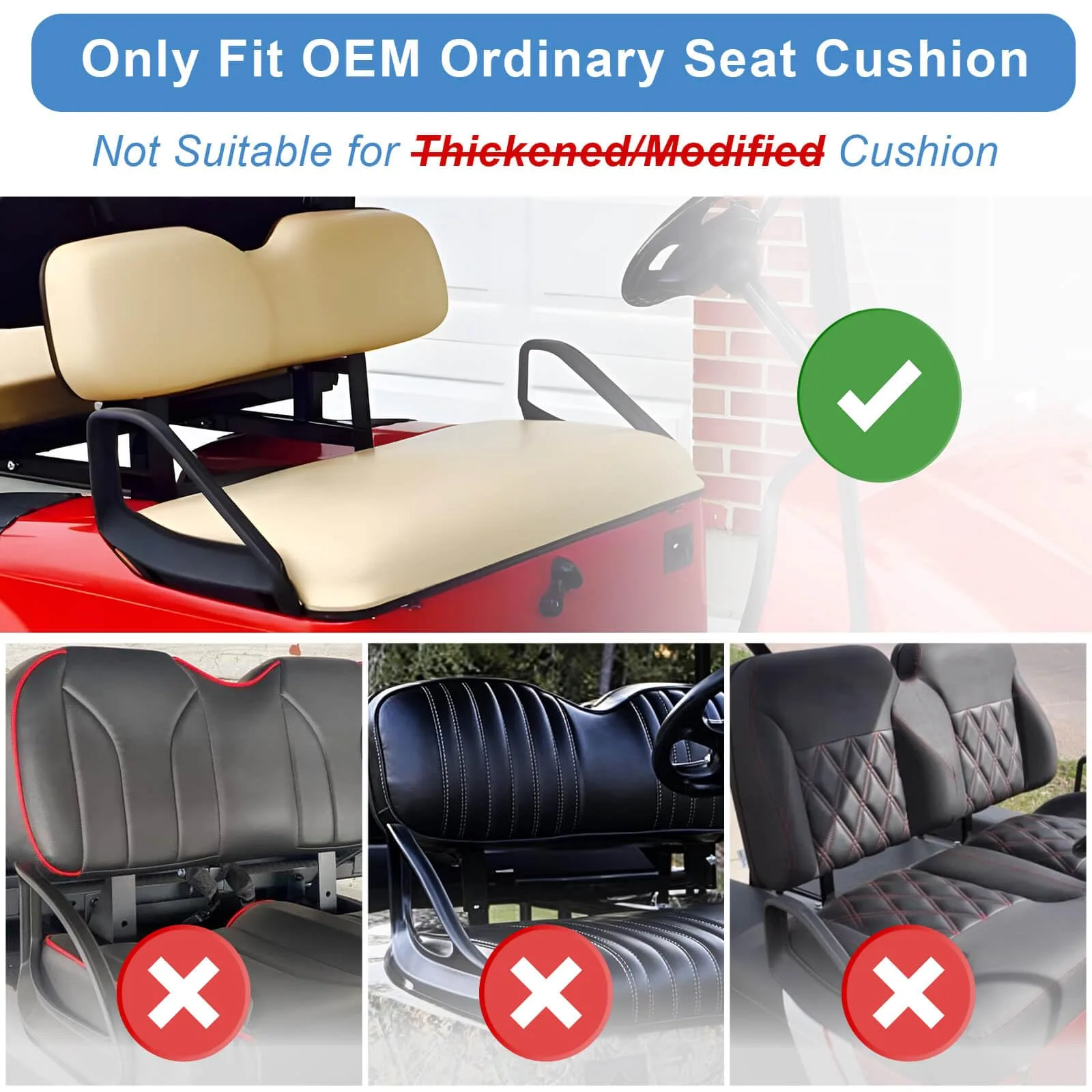 MOSNAI M633 Golf Cart Front Seat Covers image 4