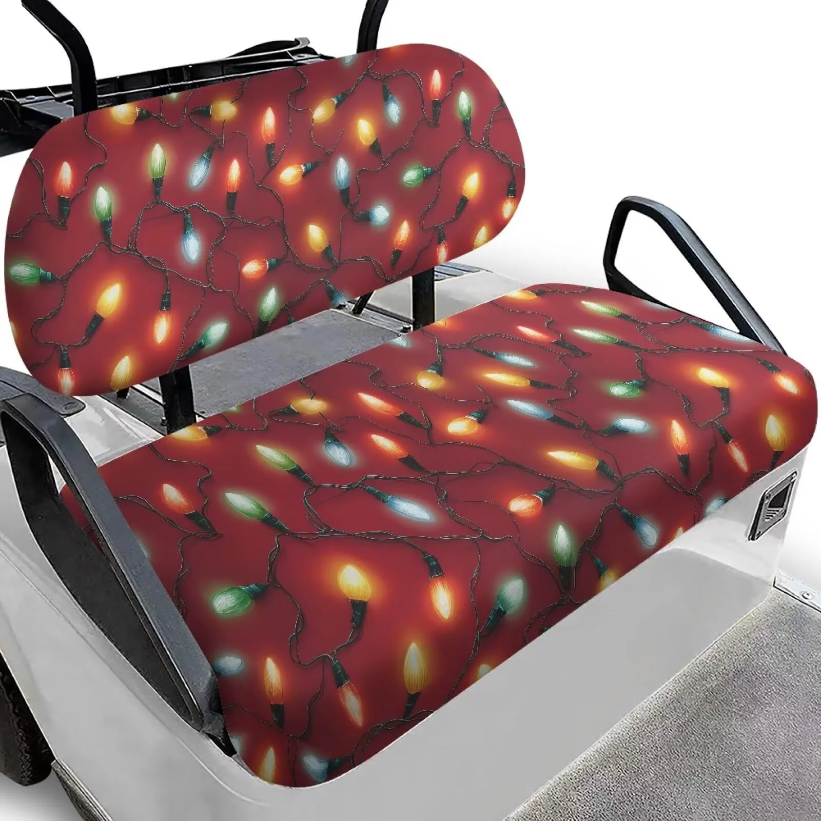 Quidrwyo Colorful Light Golf Cart Seat Cover Set