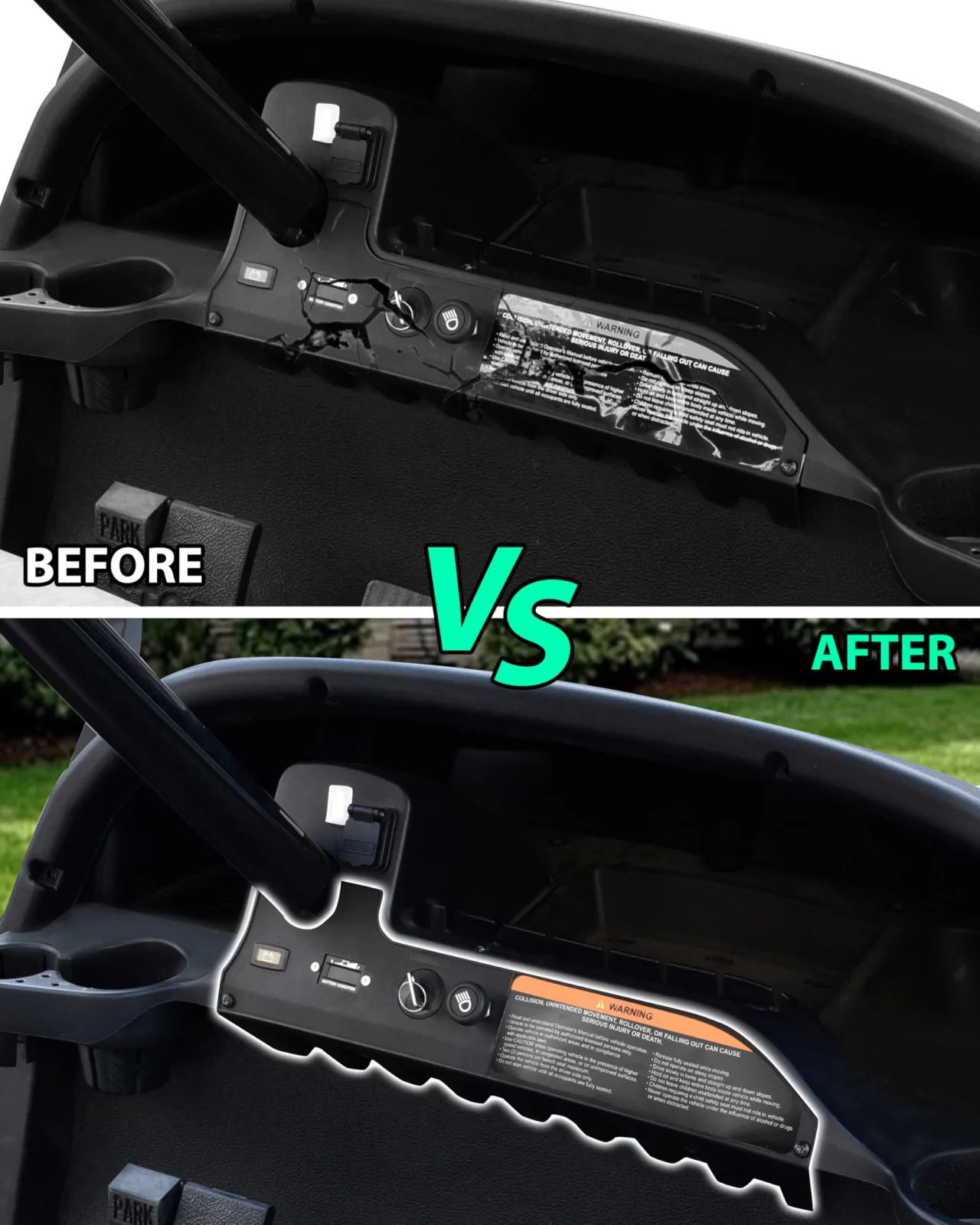 POKIAUTO Dash Cover for Club Car Tempo 2017+ Electric image 2