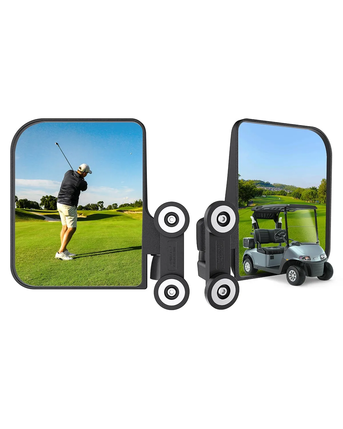 A2C Magnetic Golf Cart Side Mirrors for EZGO, Yamaha & Club Car