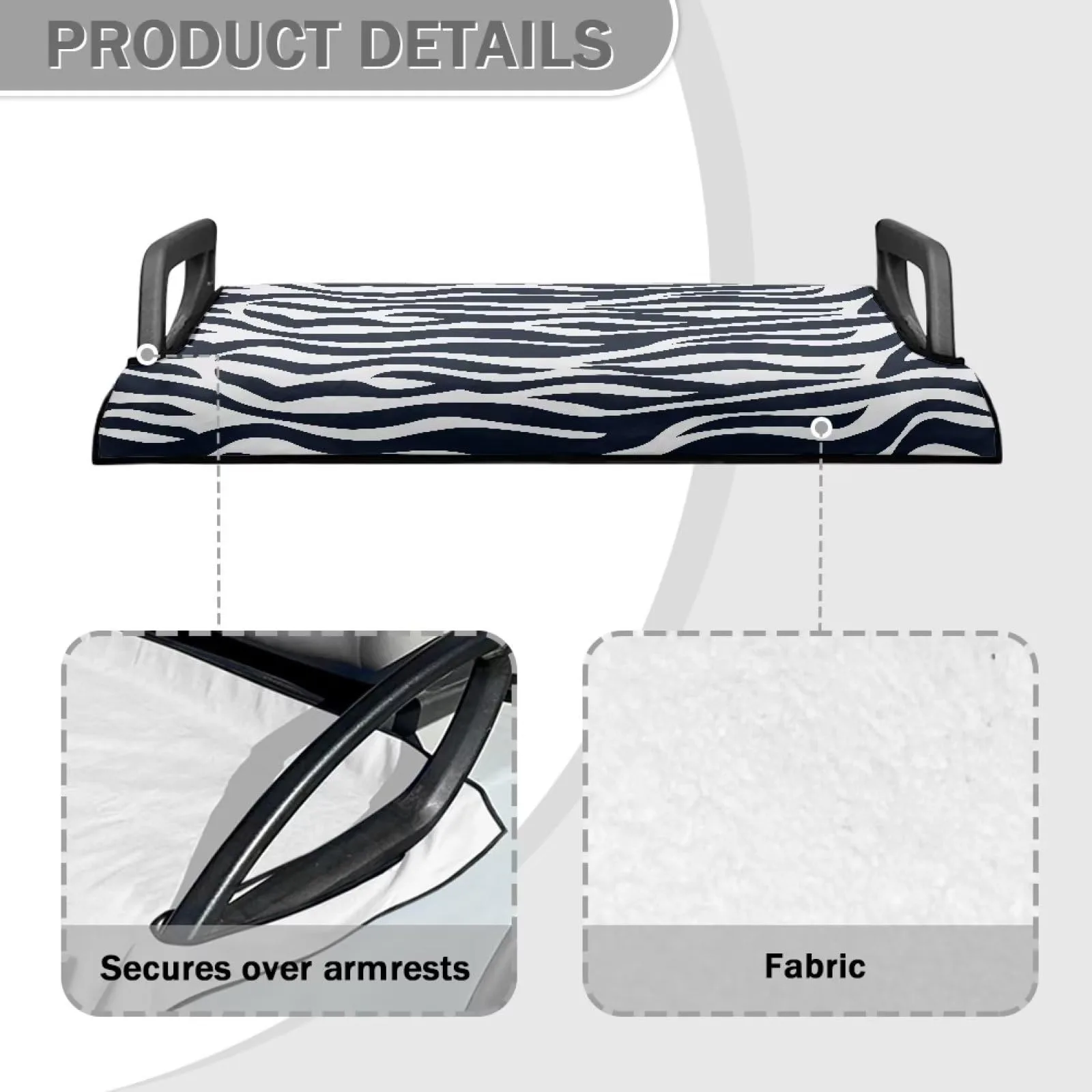 Tomeusey Universal Golf Cart Seat Cover — Zebra Stripe (Golf Cart Seat Cover-13-9) image 4