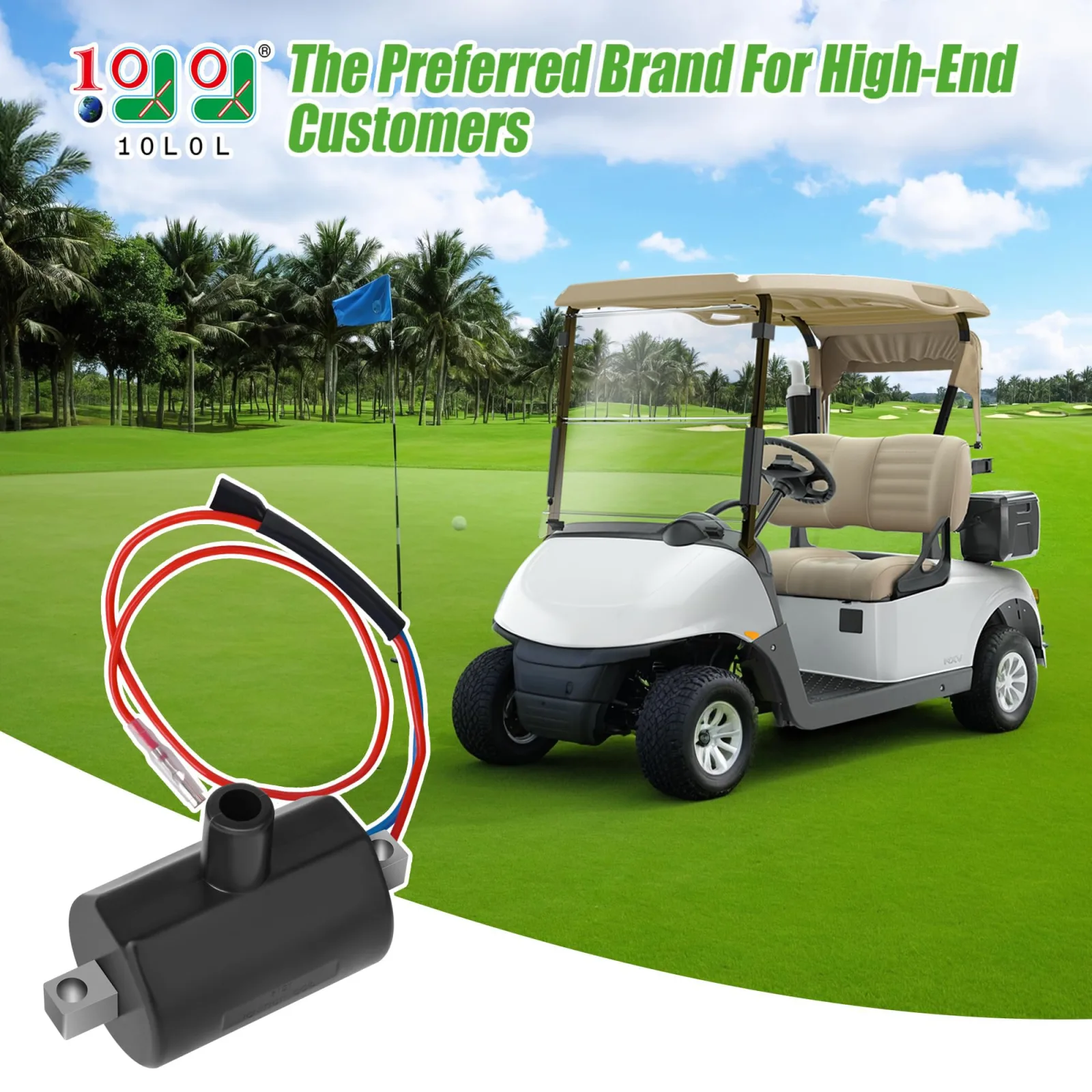 10L0L Ignition Coil for E-Z-GO 2-Cycle Gas Carts image 2