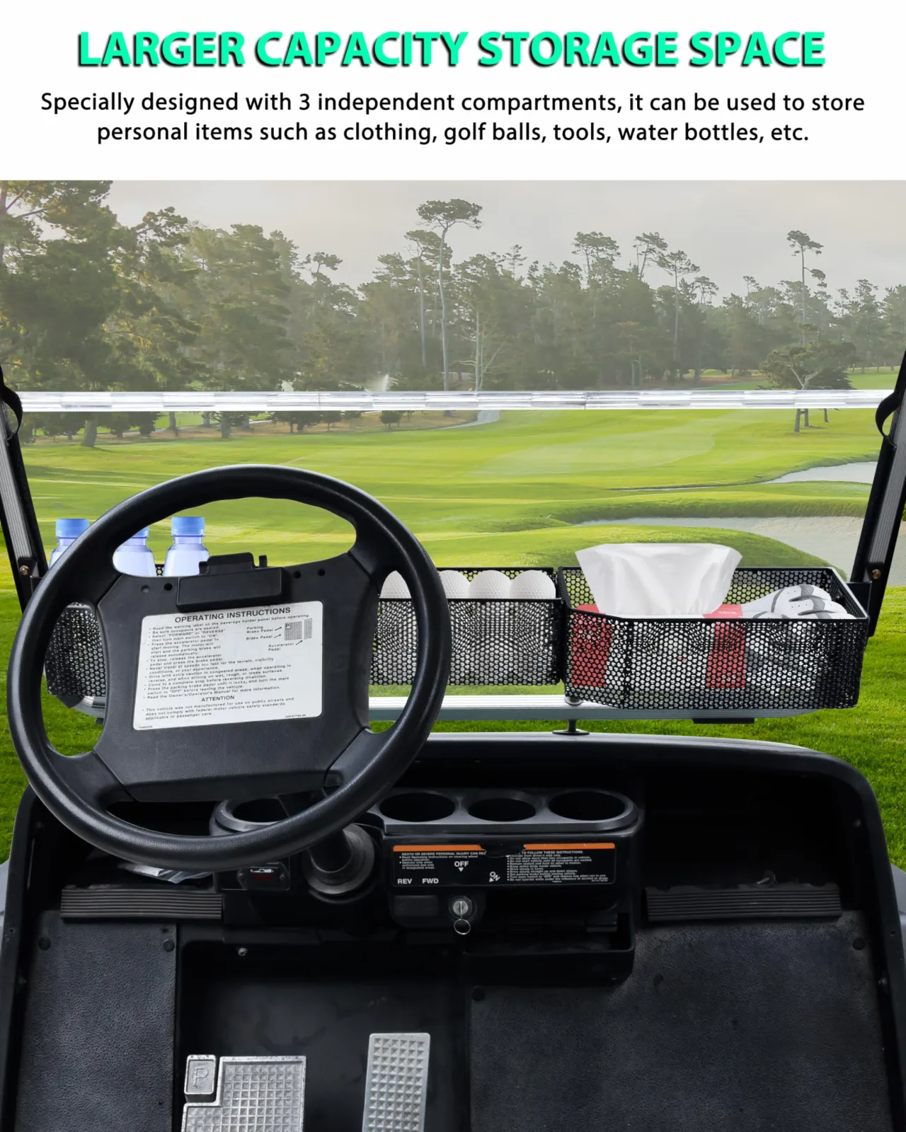 POKIAUTO Front Storage Basket for Yamaha G14-G22 Golf Carts image 3