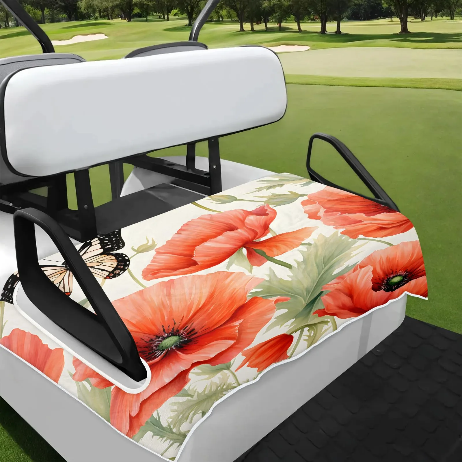 Tiveruda Golf Cart Seat Cover for Double Seats, 51 x 31 in