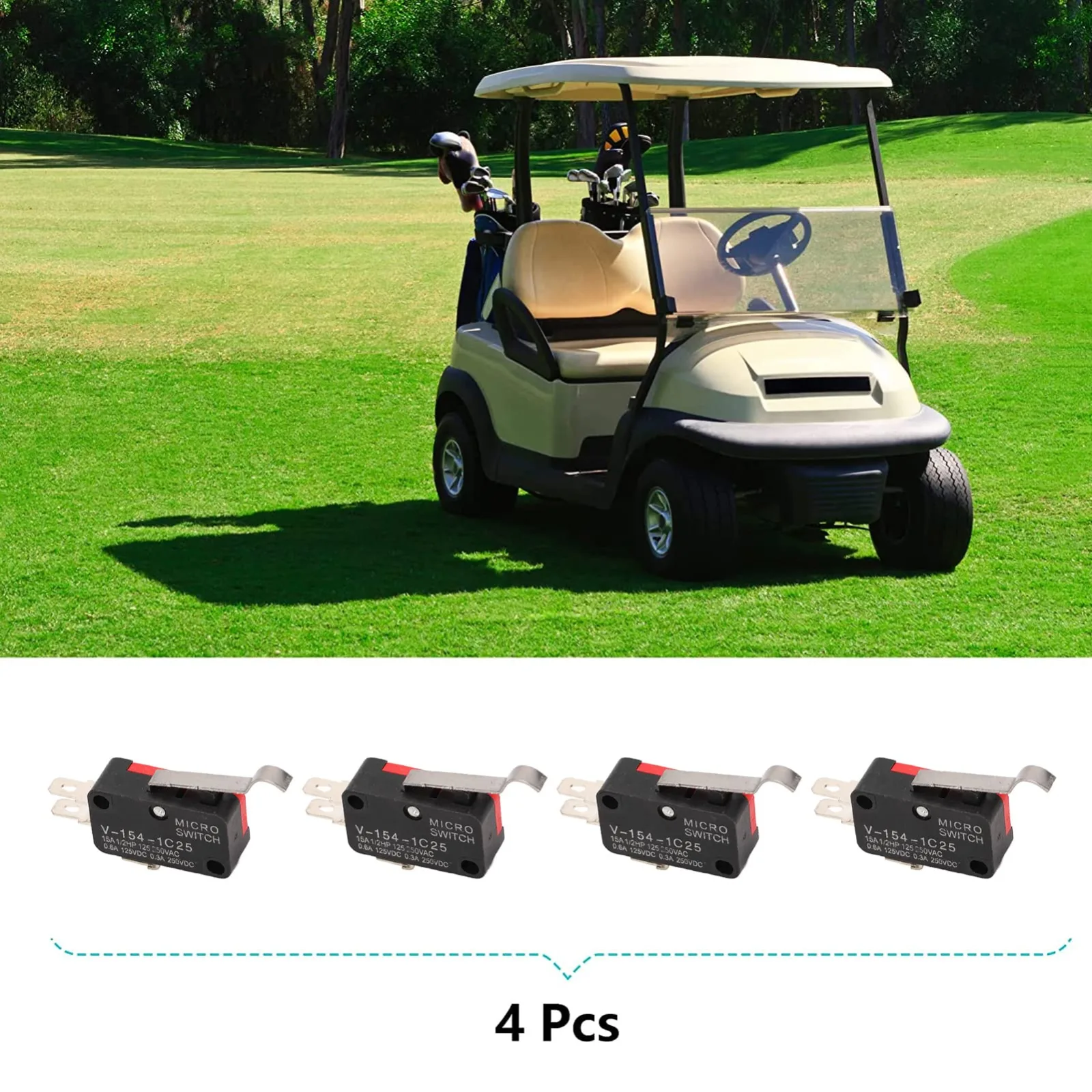 Mbeysaq 3-Terminal Micro Switch Set for Club Car Carts image 3