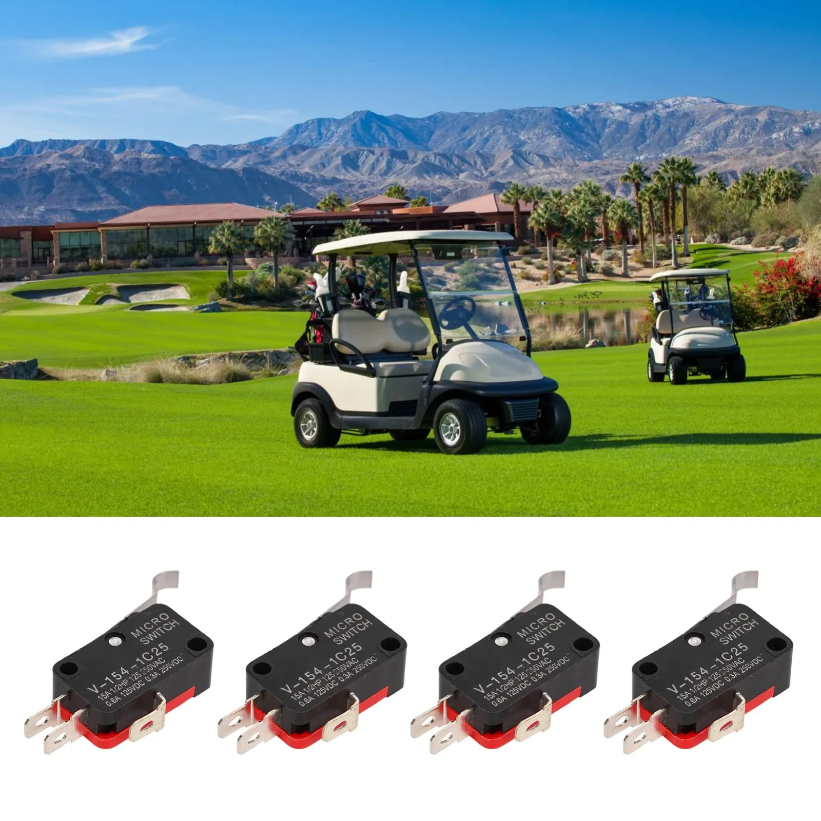 Mbeysaq 3-Terminal Micro Switch Set for Club Car Carts image 4