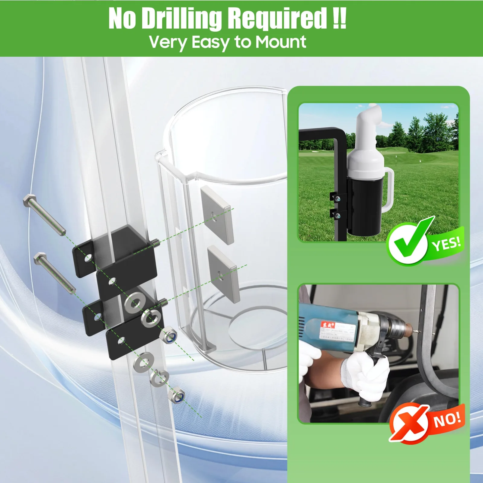 10L0L Golf Cart Sand Bottle and Holder Set image 2