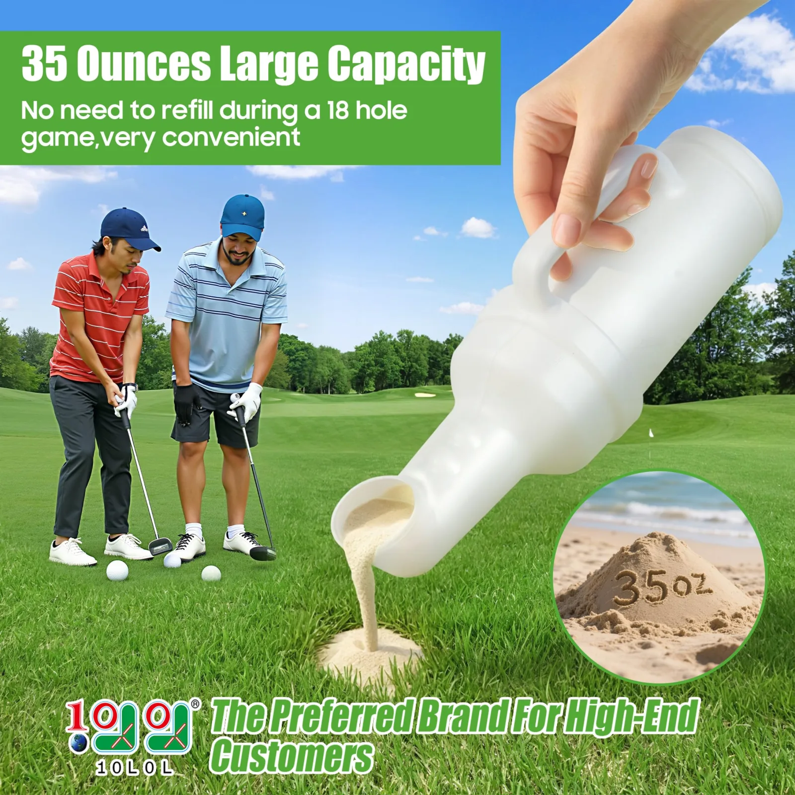 10L0L Golf Cart Sand Bottle and Holder Set image 4
