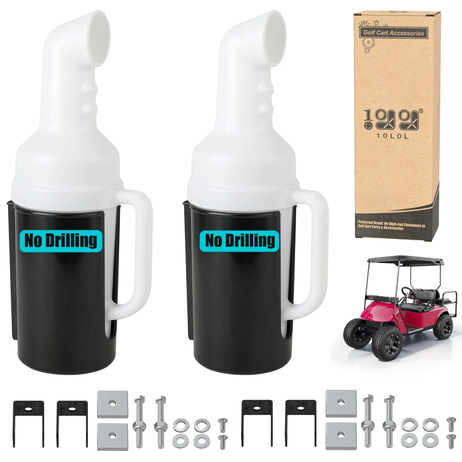 10L0L Golf Cart Sand Bottle and Holder Set