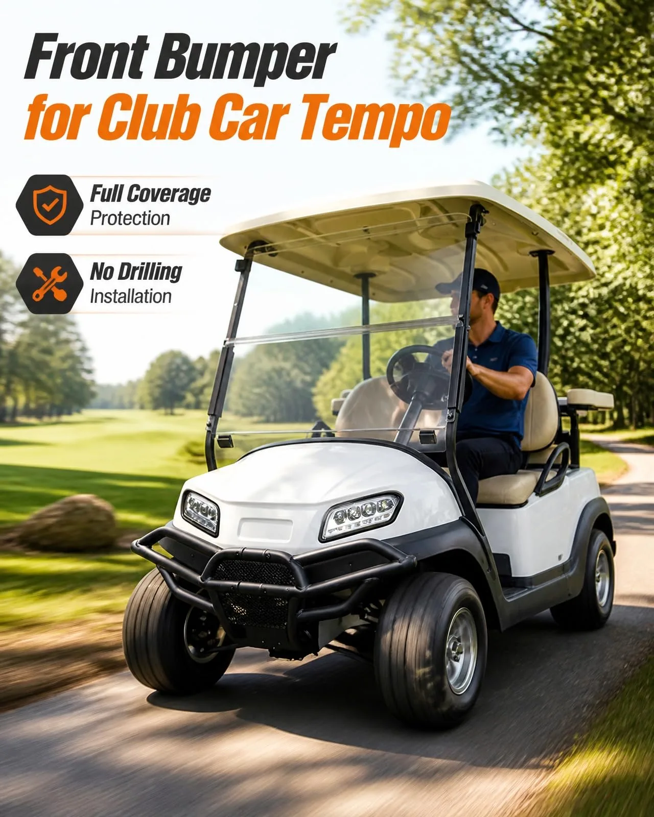 SAUTVS Front Bumper Guard for Club Car Tempo 2018+ image 2