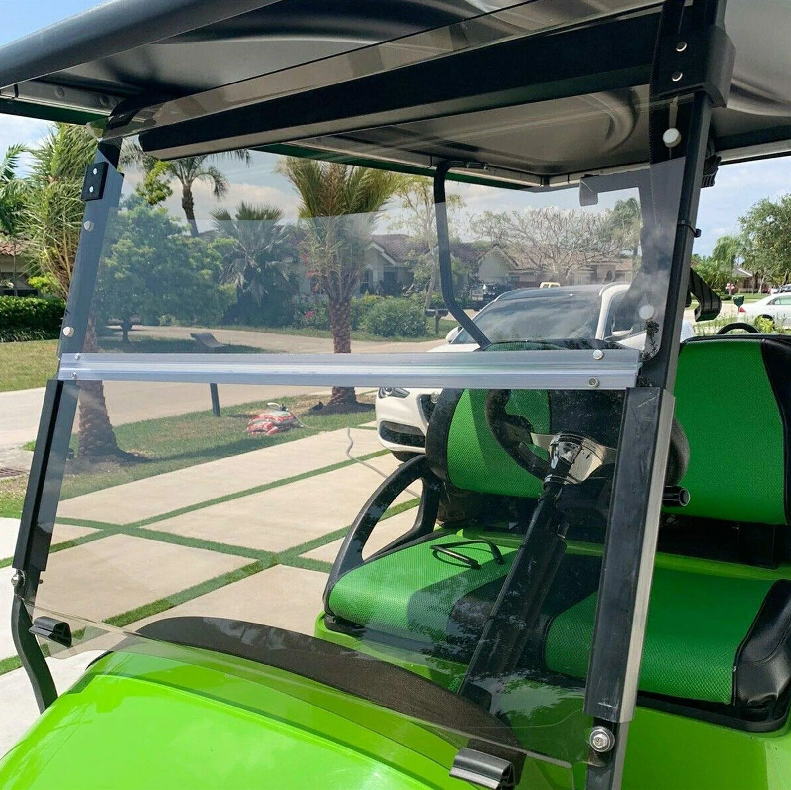 Scaller Tinted Folding Windshield for Club Car Precedent