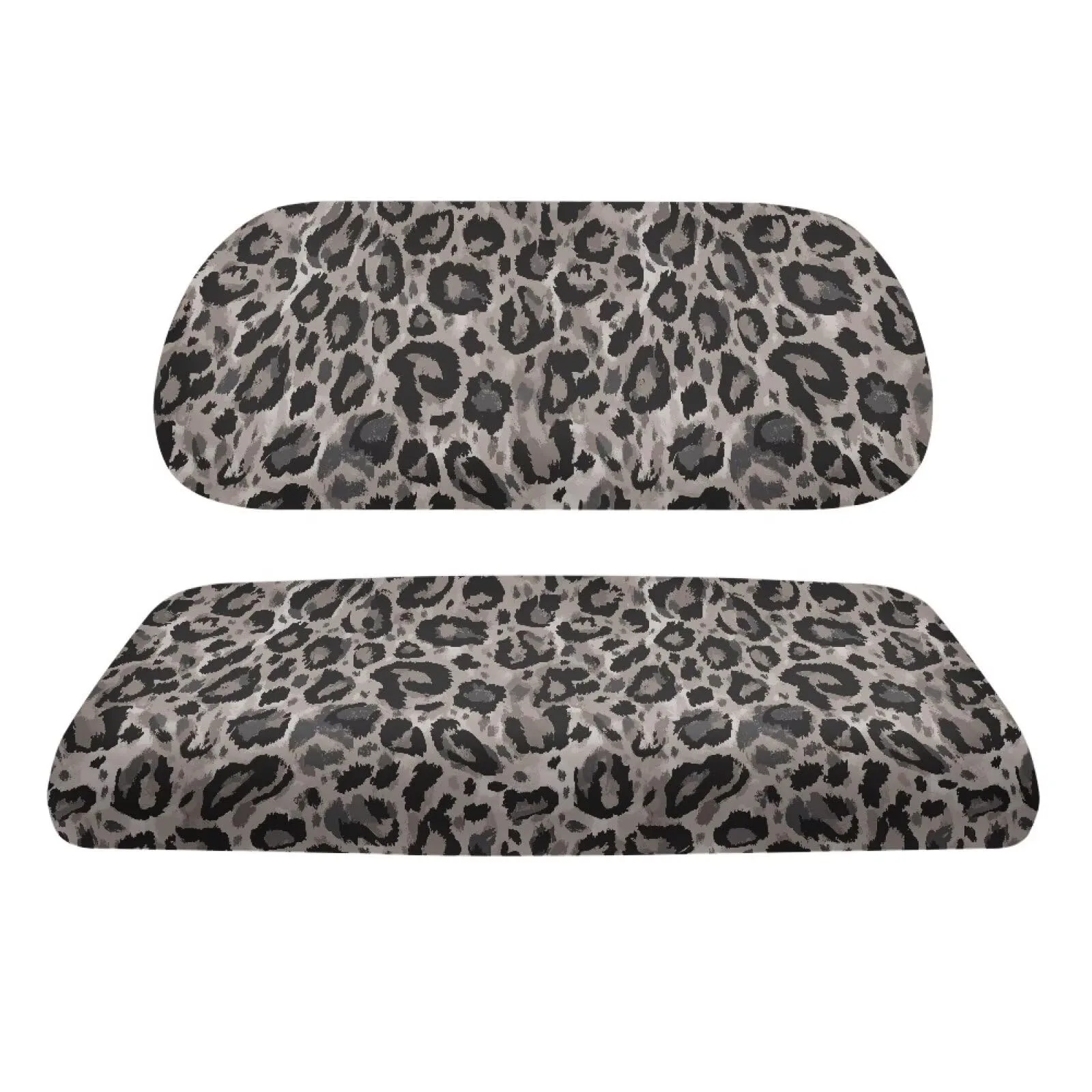 TOADDMOS Gray Leopard Print Golf Cart Seat Cover