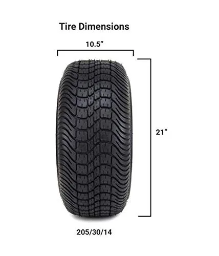 3G Low Profile Golf Cart Tire 205/30-14 image 2