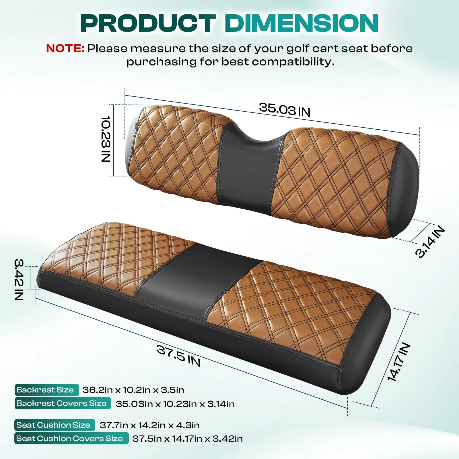 DRIVE UP Rear Golf Cart Seat Covers for Club Car and E-Z-GO image 3