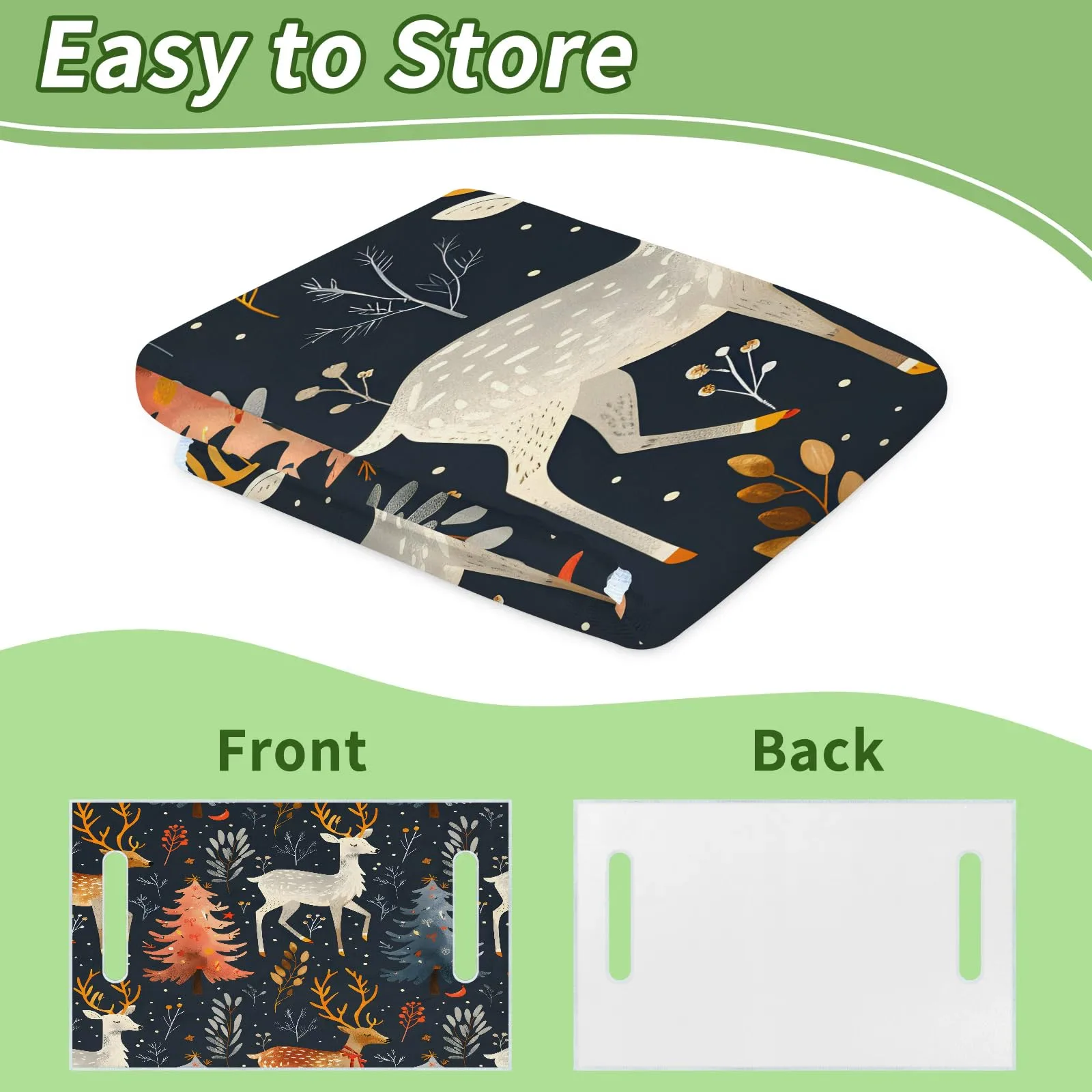 Tiveruda Watercolor Deer Golf Cart Seat Cover 51 x 31 image 4
