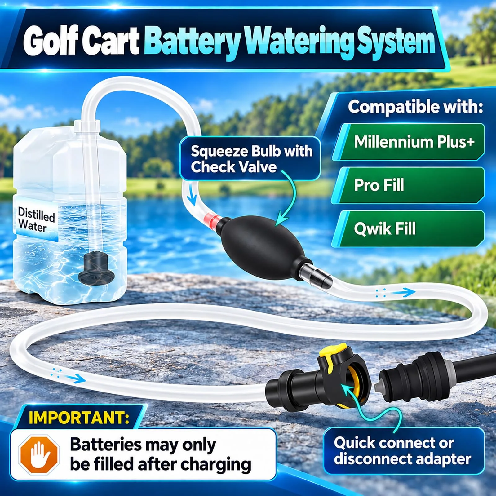 Micacia Manual Battery Water Pump for Trojan HydroLink & Flow-Rite image 3