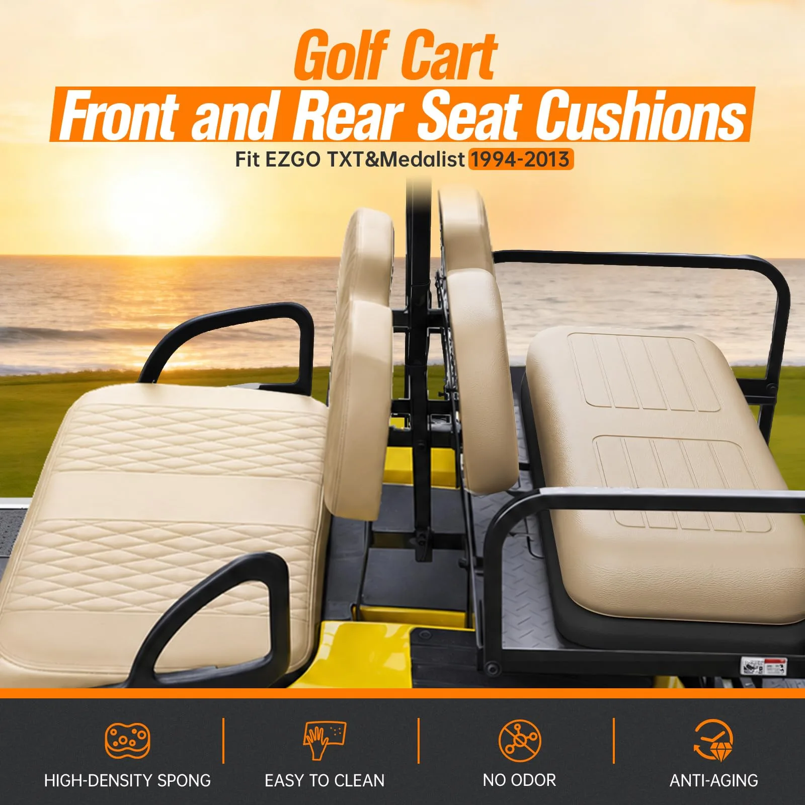 GODCTSUP E-Z-GO TXT & Medalist Seat Cushion Kit (1994-2013) - G9-ETQHZDKBZH-HUANG image 2