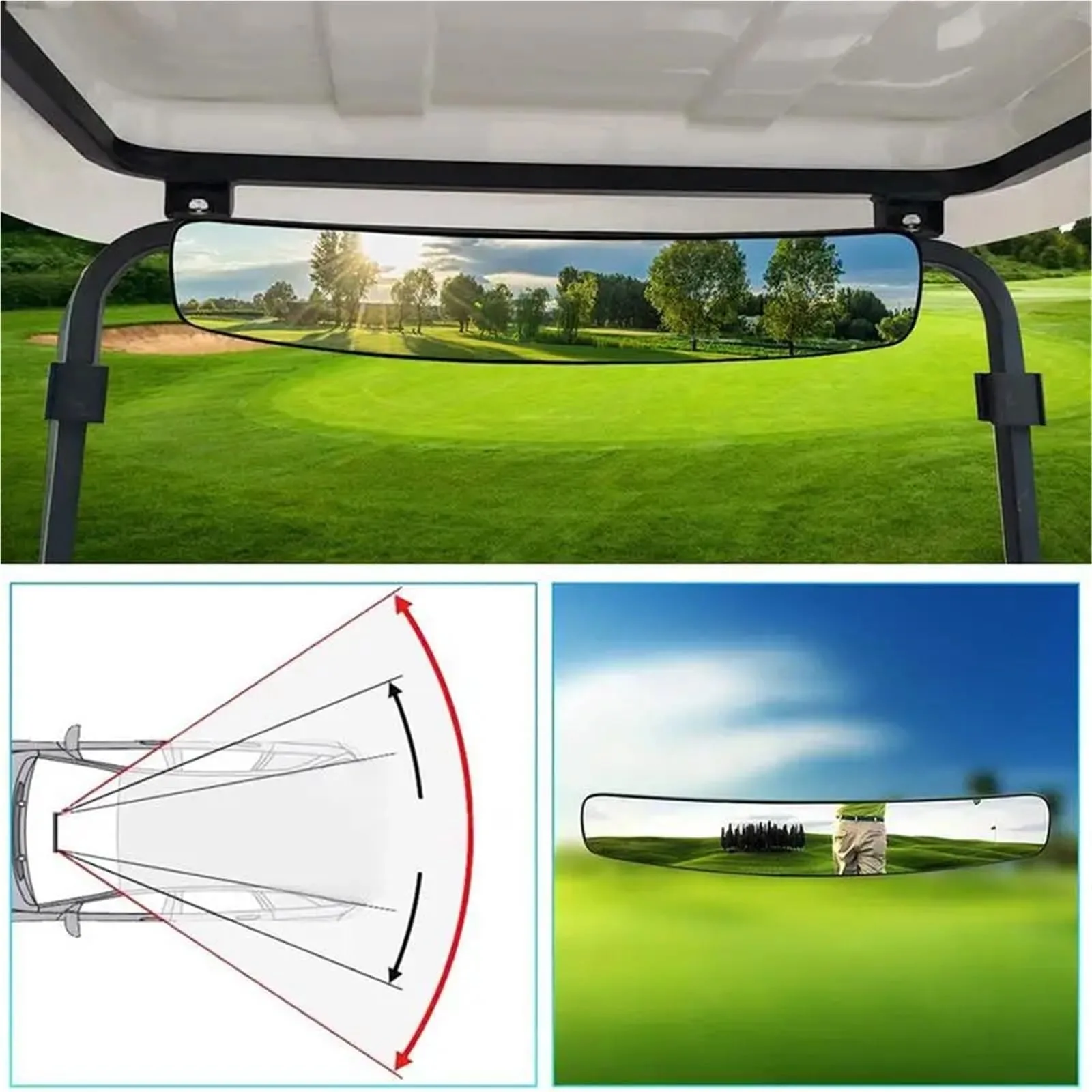 Ktann Universal Folding Golf Cart Mirror for Club Car image 2