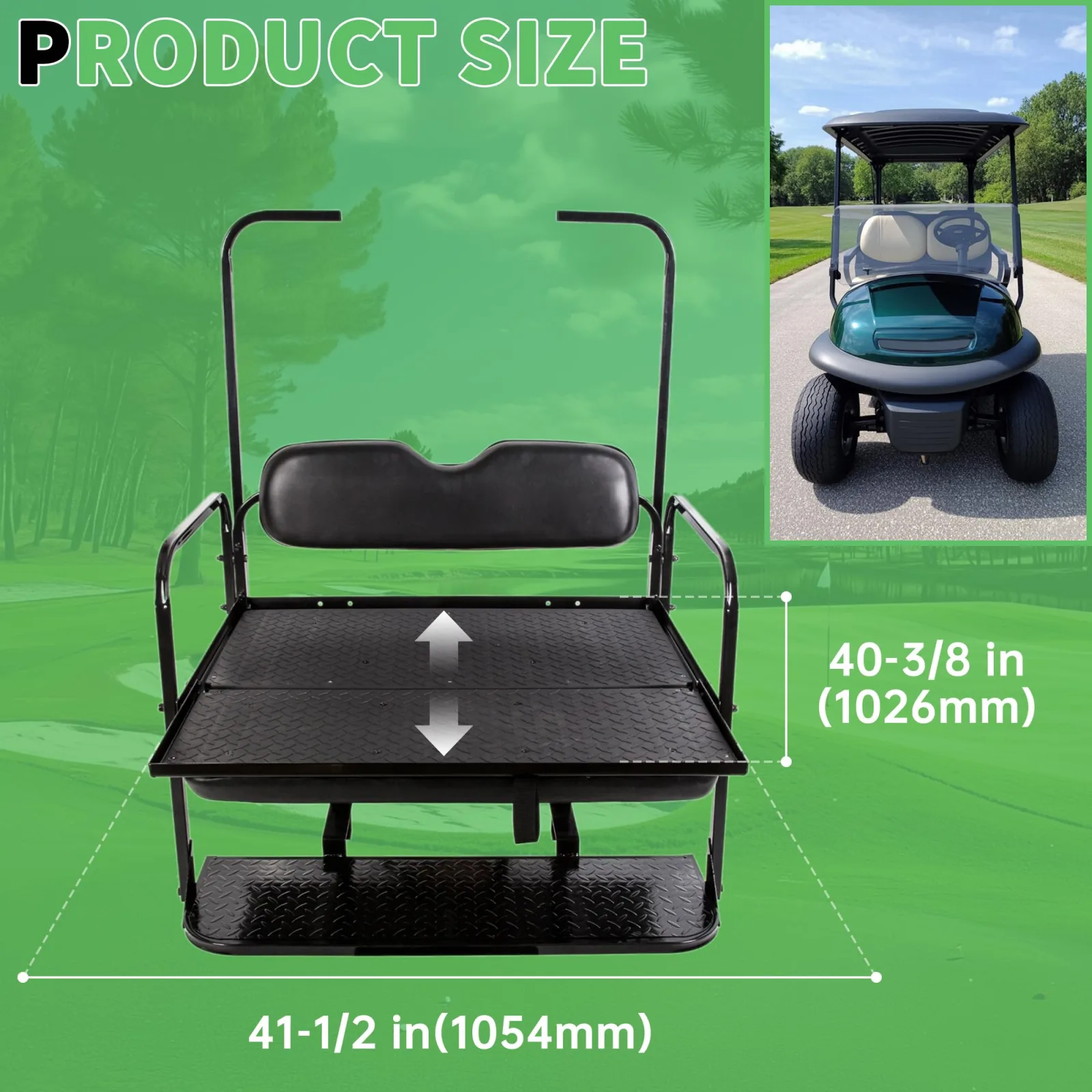 ECOTRIC Flip Rear Seat Kit for E-Z-GO TXT image 3