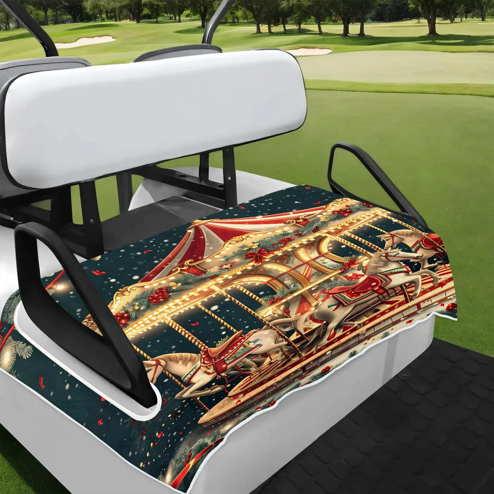 Tiveruda Golf Cart Seat Cover for Double Seats, 51 x 31 in