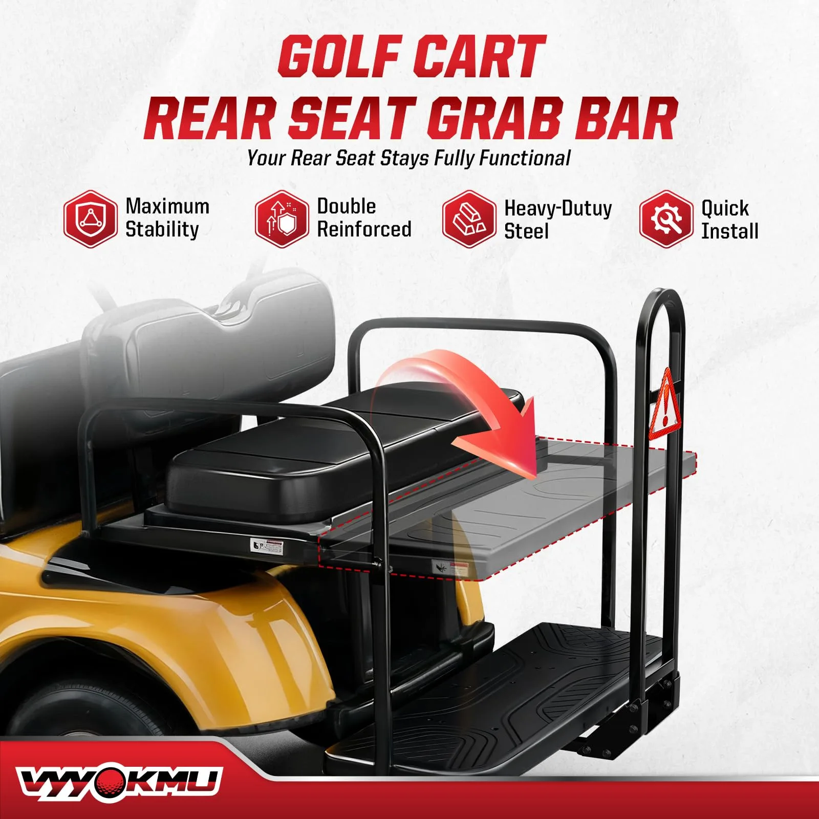 VYYOKMU Golf Cart Rear Seat Grab Bar V7-GTHFSG-1 image 2