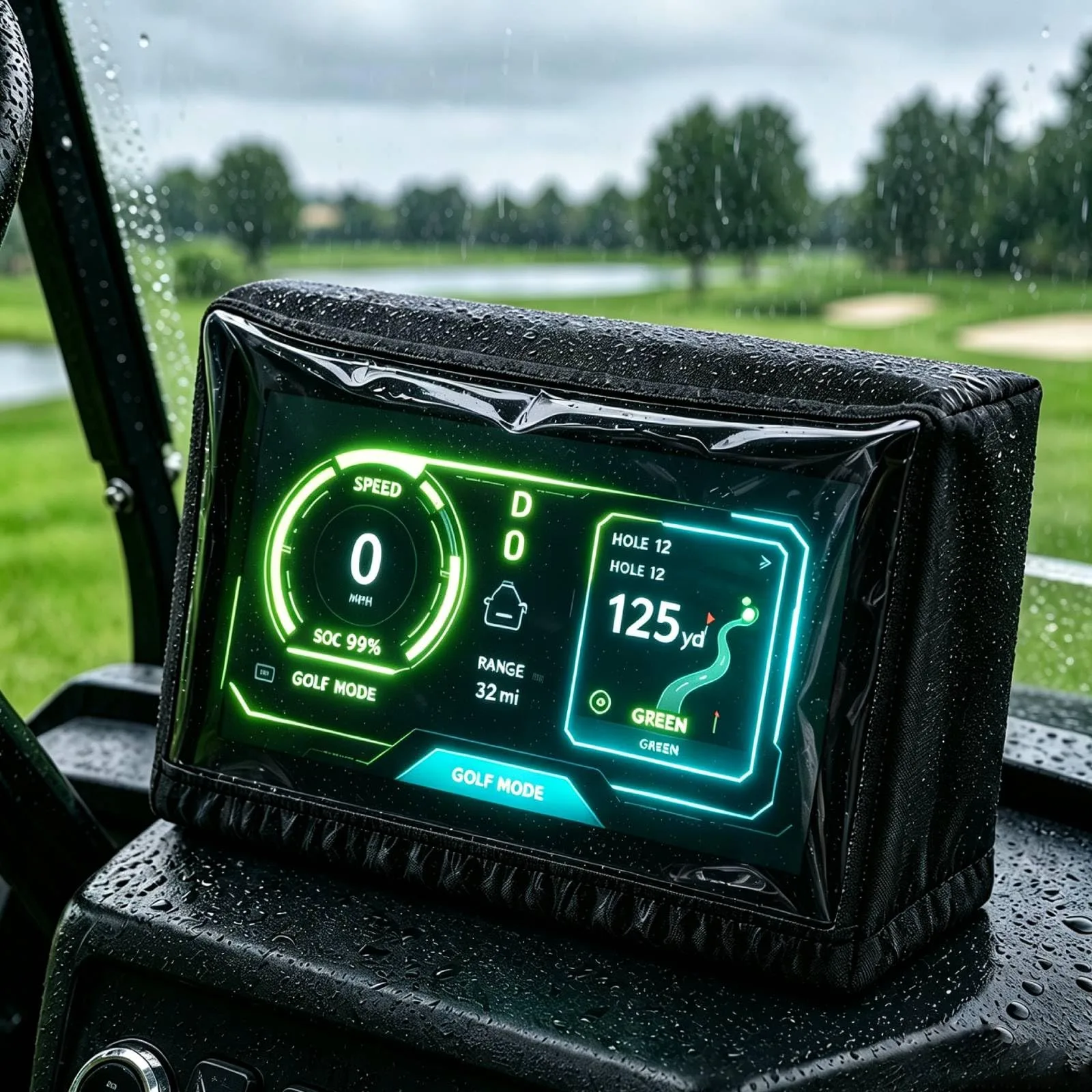 Cenulavo Golf Cart Touchscreen Cover with Clear Window