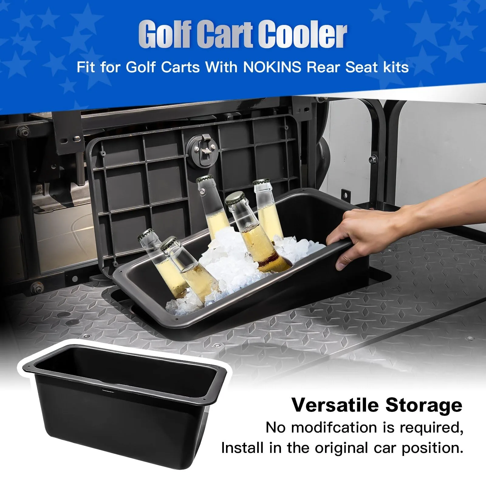 NOKINS Golf Cart Rear Seat Kit Cooler Box image 3