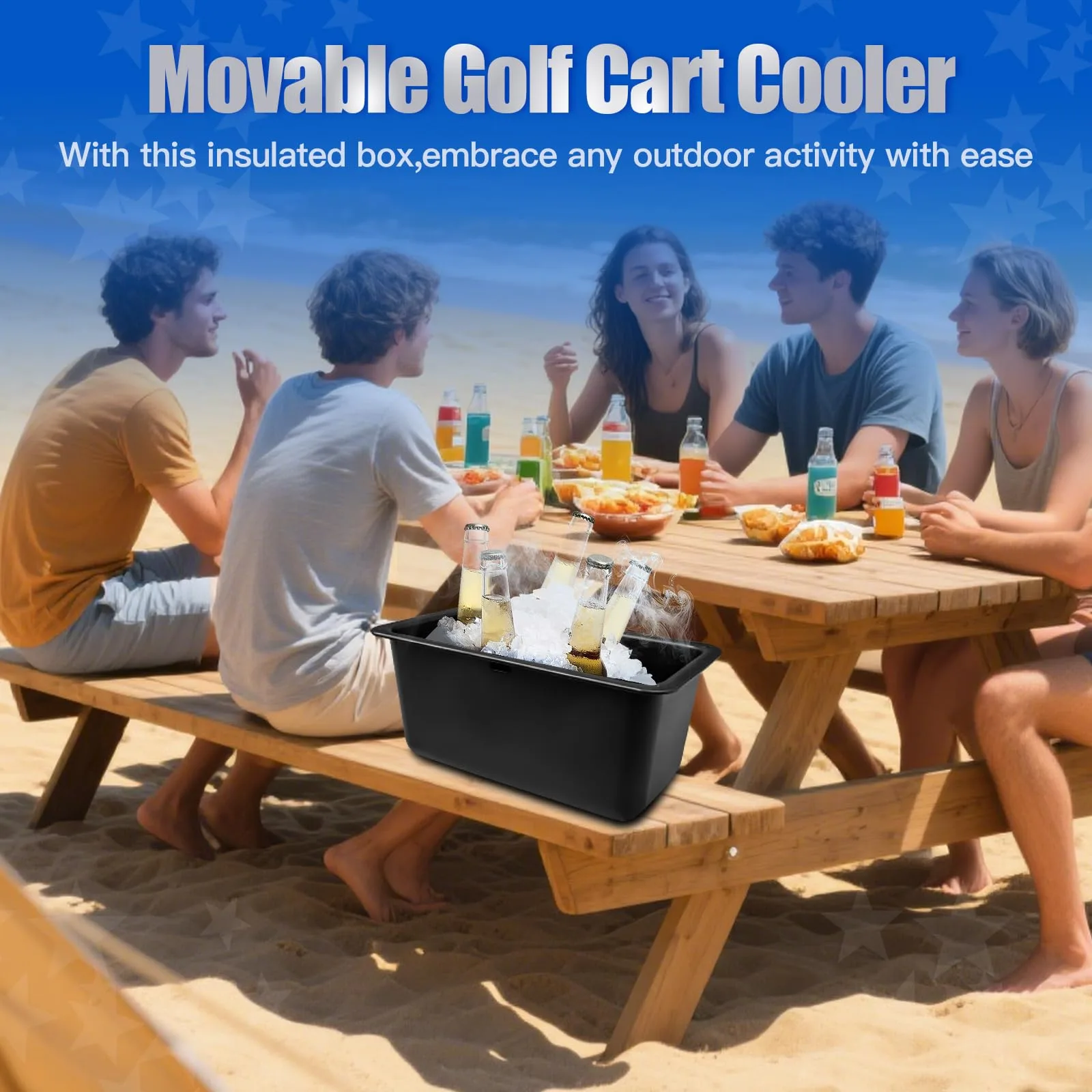 NOKINS Golf Cart Rear Seat Kit Cooler Box image 4