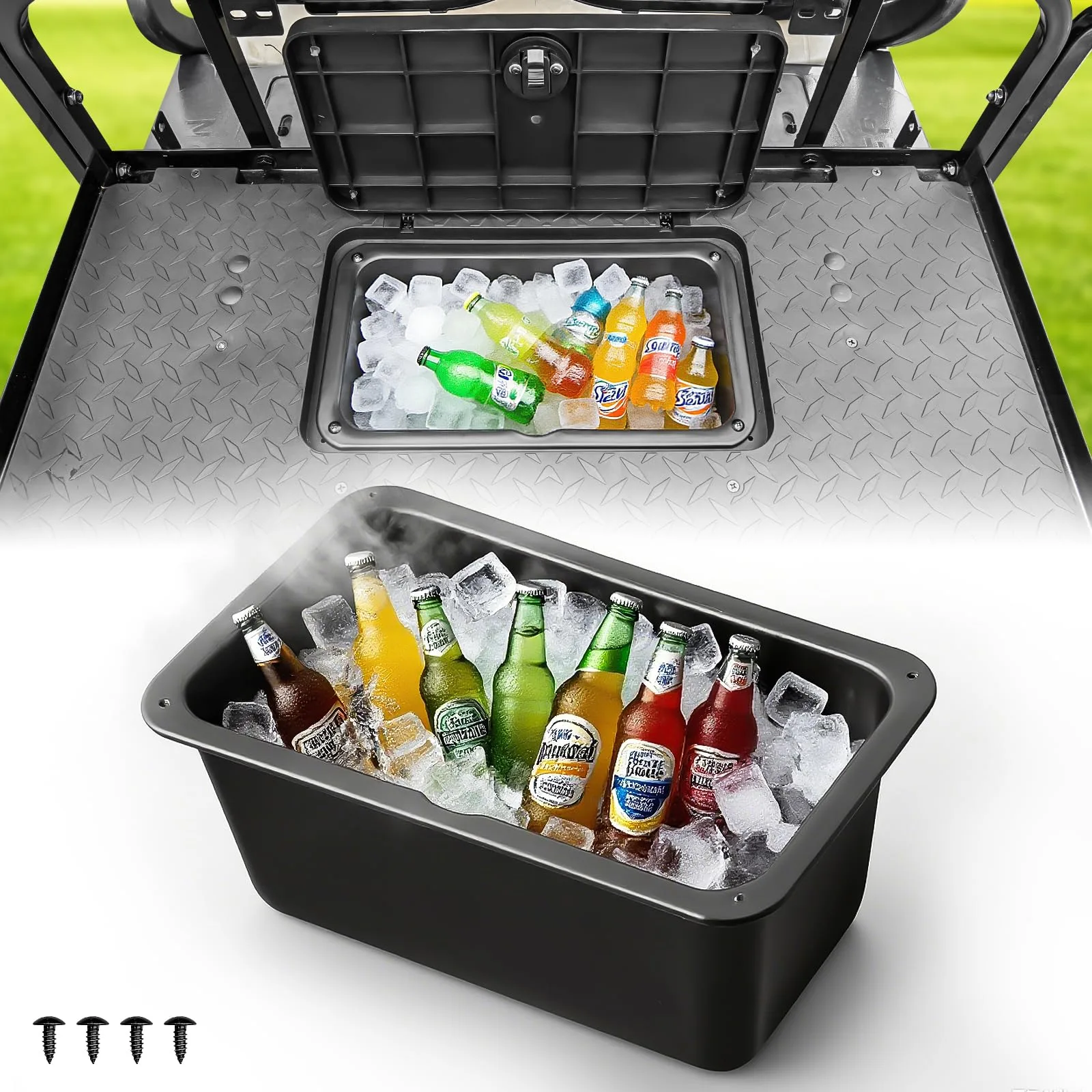 NOKINS Golf Cart Rear Seat Kit Cooler Box