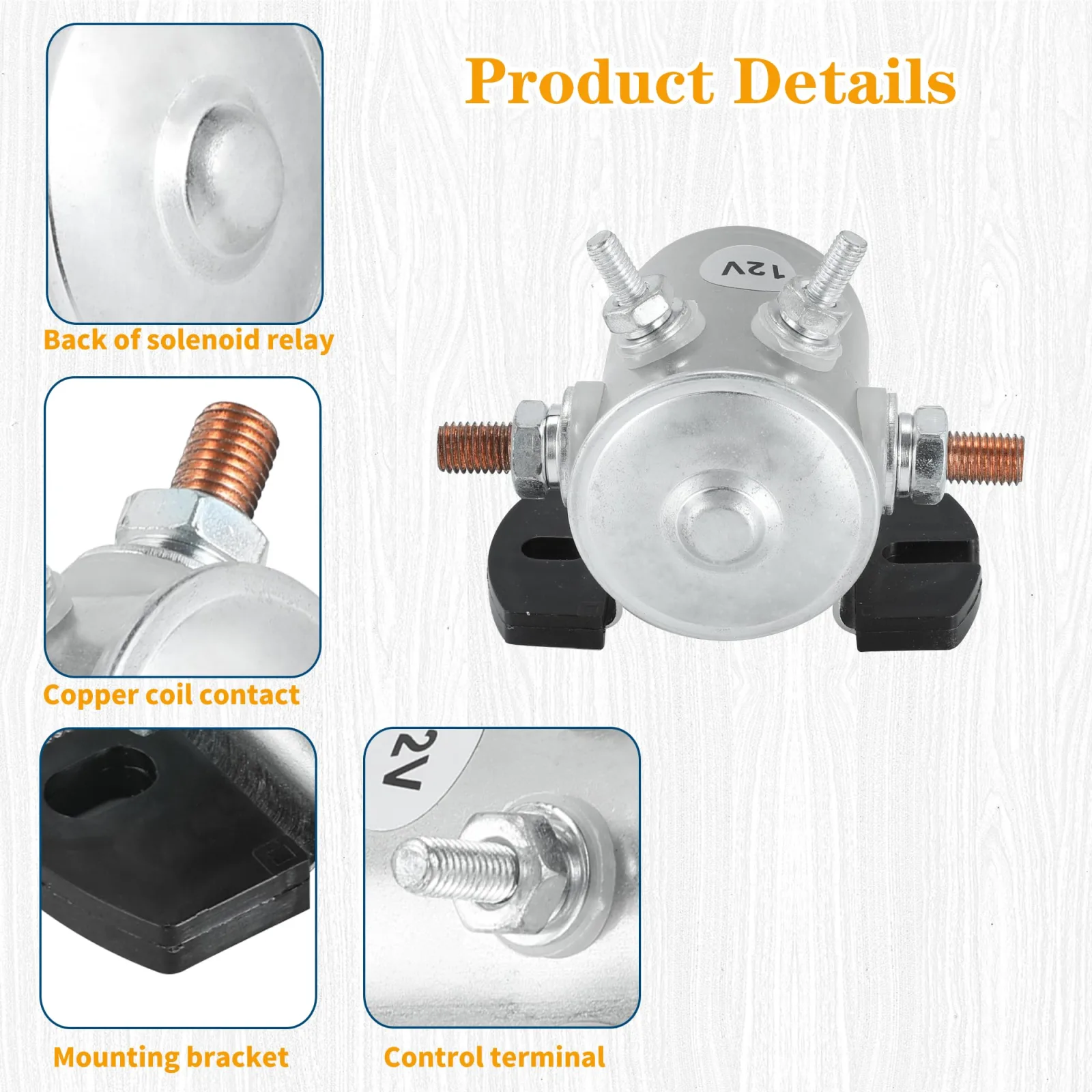 Mixopoly 12V Solenoid for E-Z-GO Marathon Gas Cart image 2