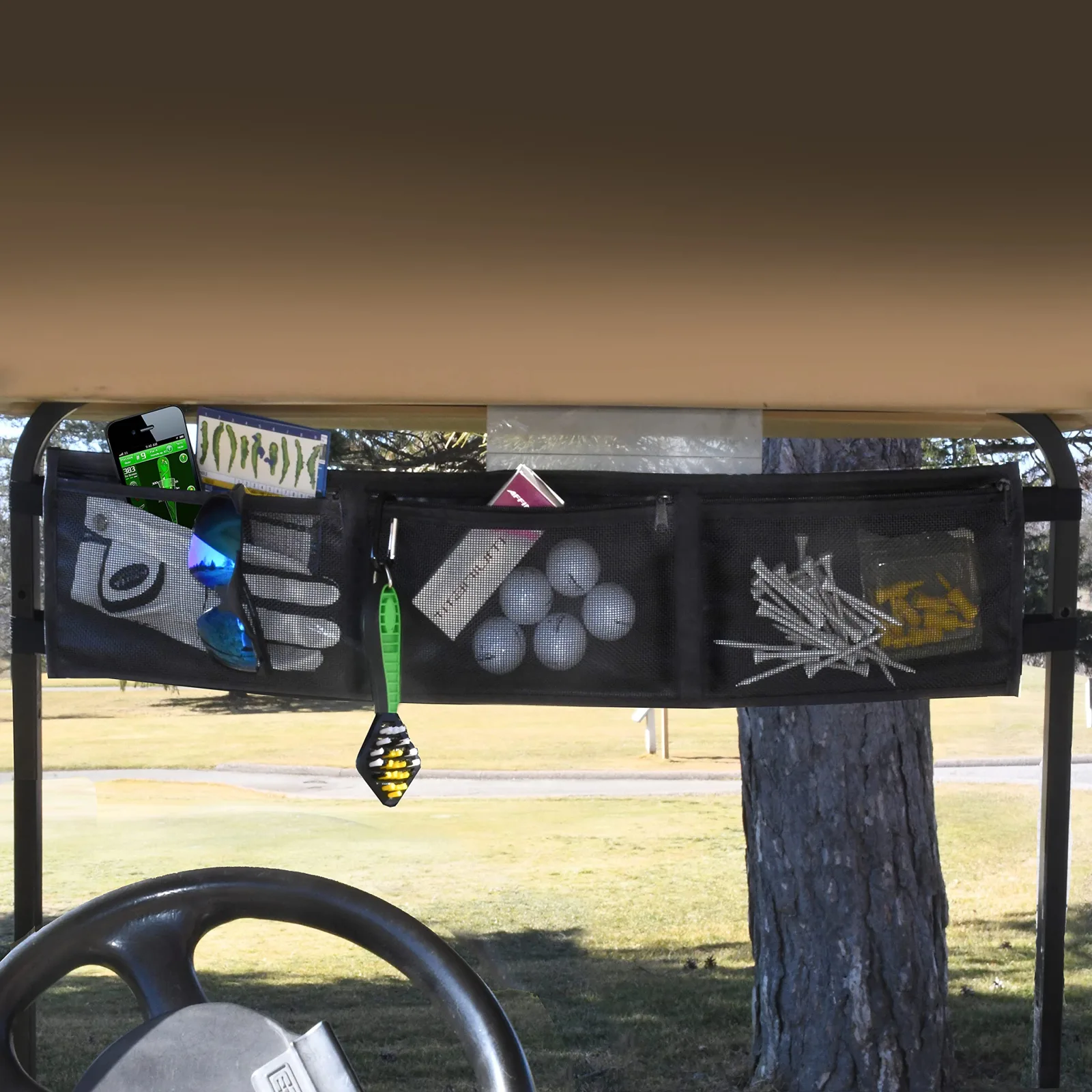 The Cart Valet Golf Cart Organizer, Black image 3