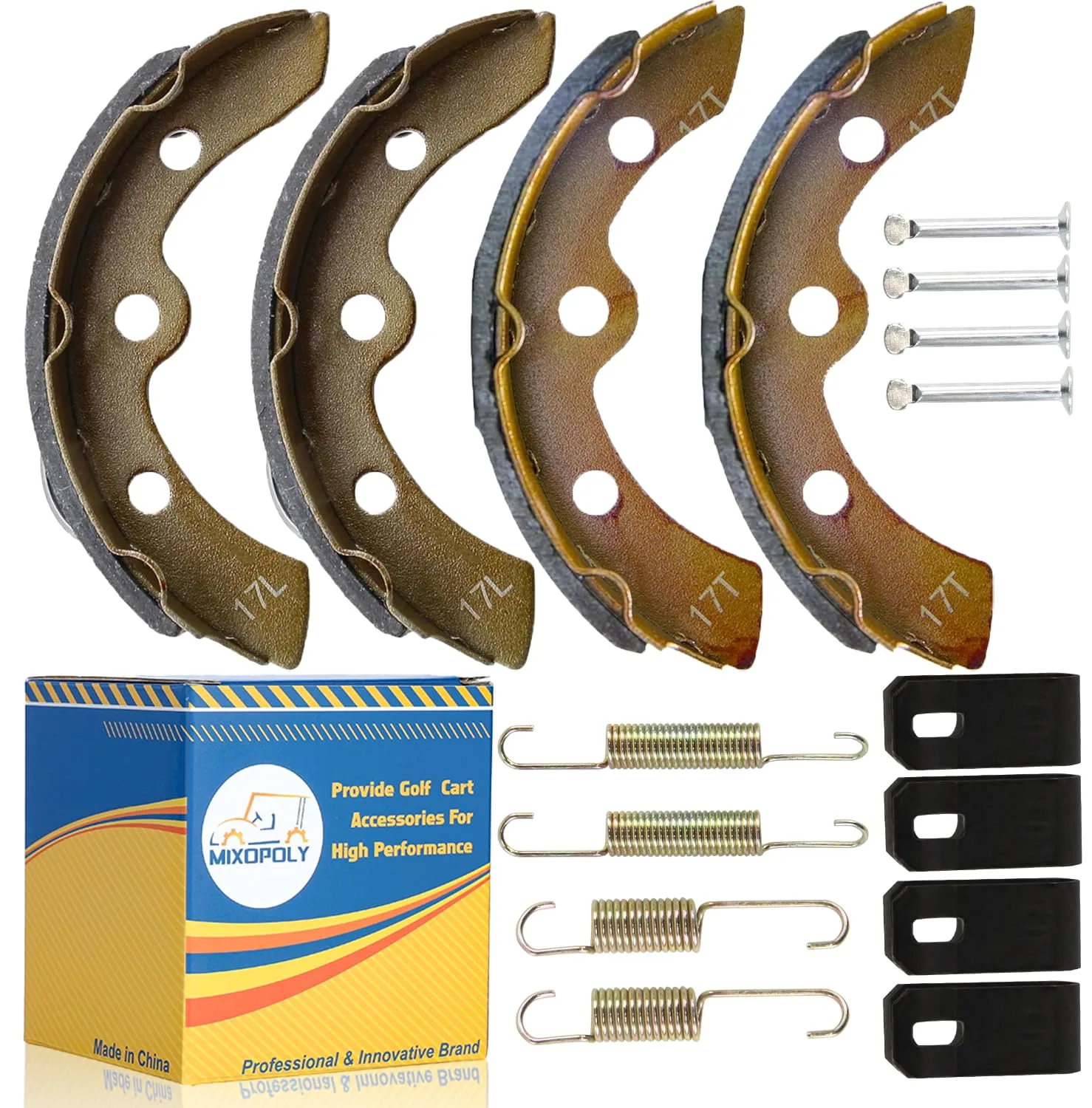 Mixopoly Golf Cart Brake Shoes and Spring Kit