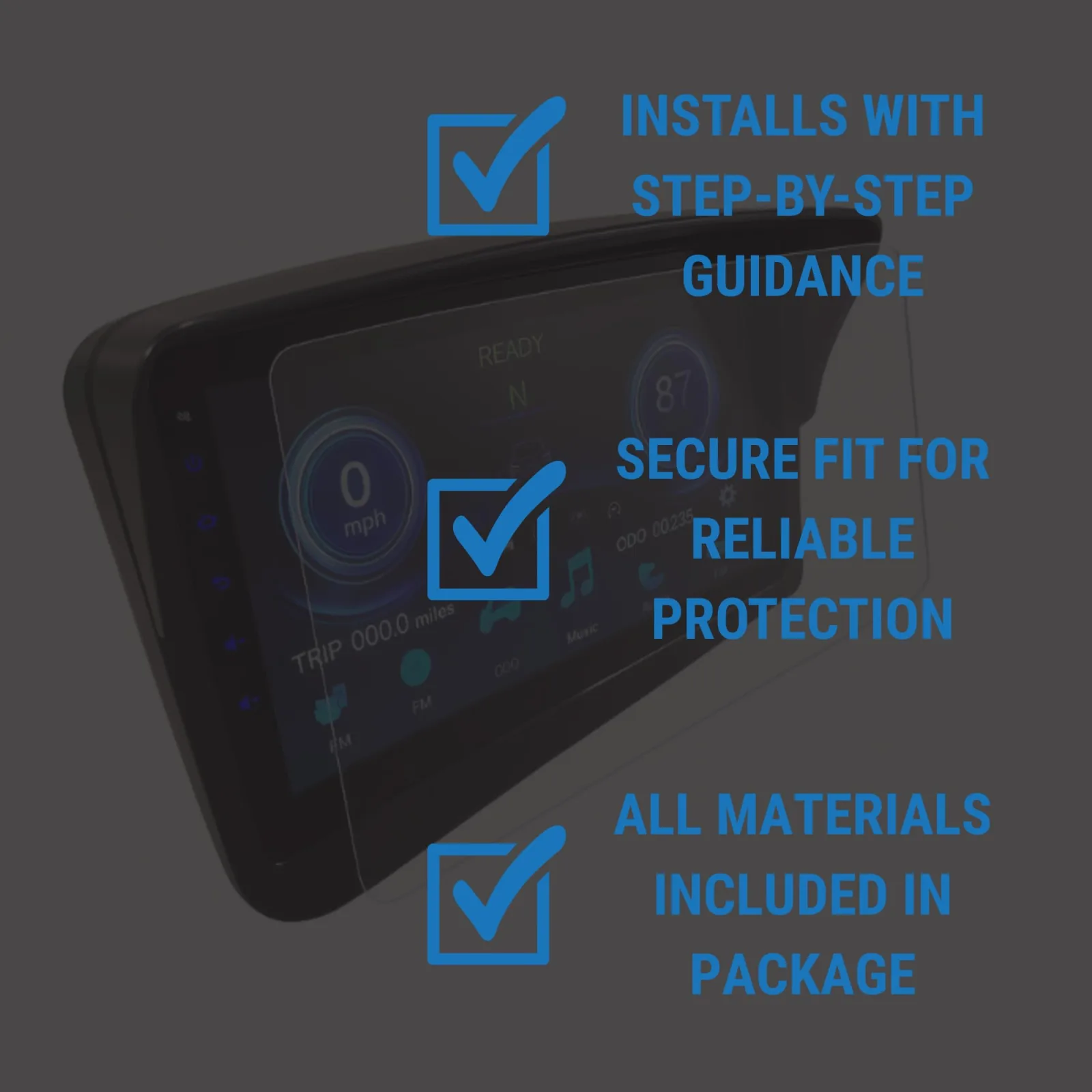 Evolution Golf Cart Touchscreen Protector WR-EVO-D2-D5-SP image 4