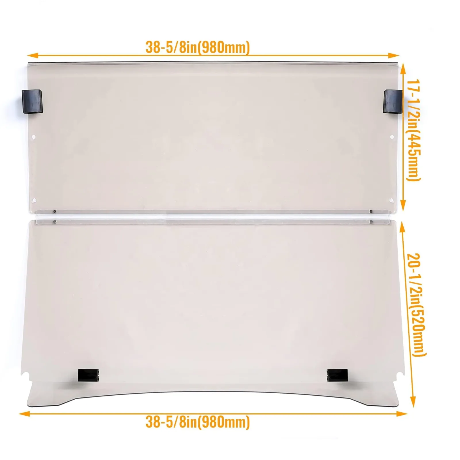 KUAFU BL2727 Tinted Flip Windshield for Yamaha G29 image 3