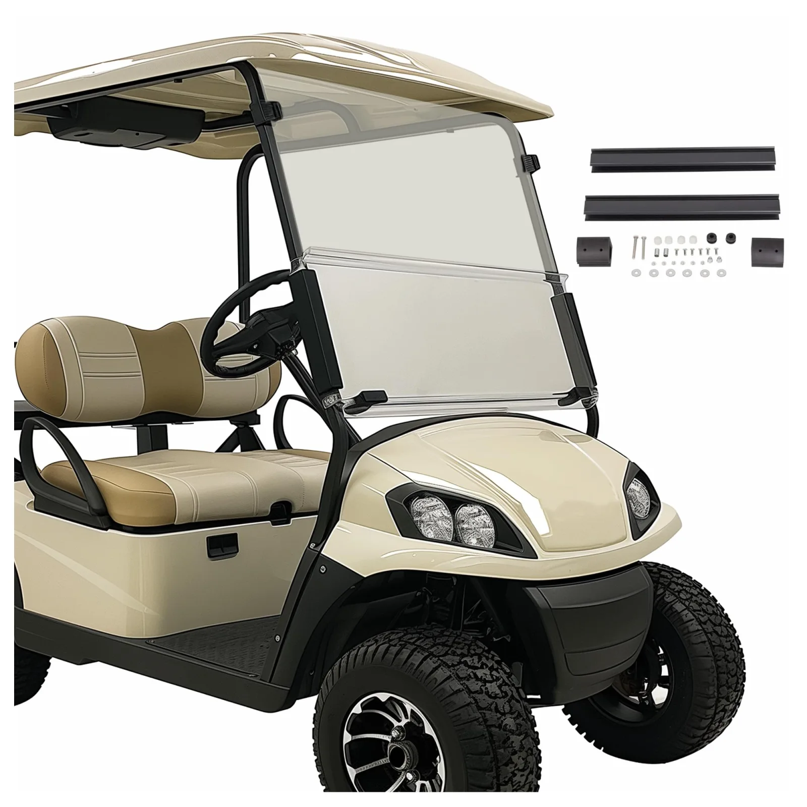 KUAFU BL2727 Tinted Flip Windshield for Yamaha G29